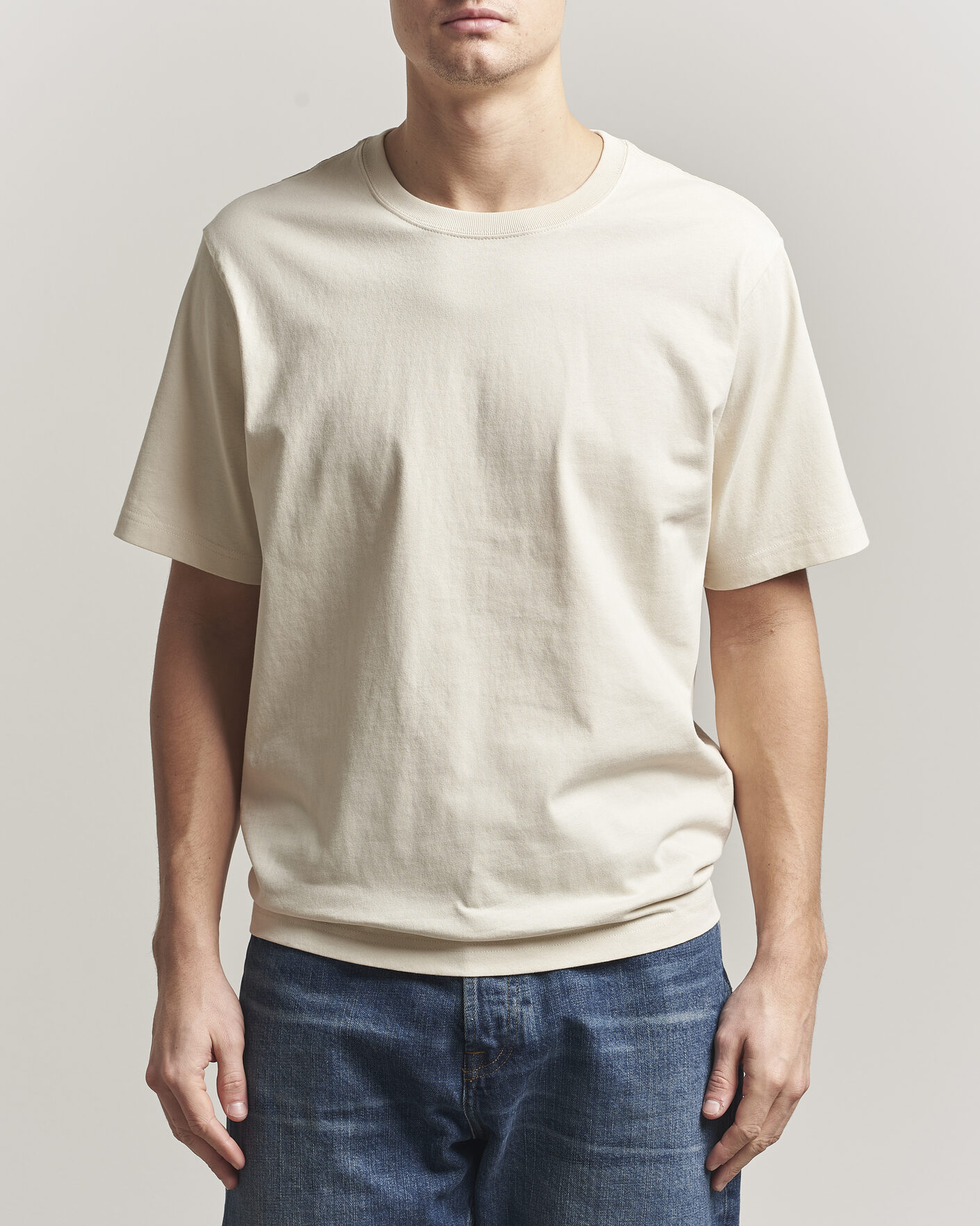 Herren | T-Shirts | NN07 | Jett Washed Printed Crew Neck T-Shirt Ivory