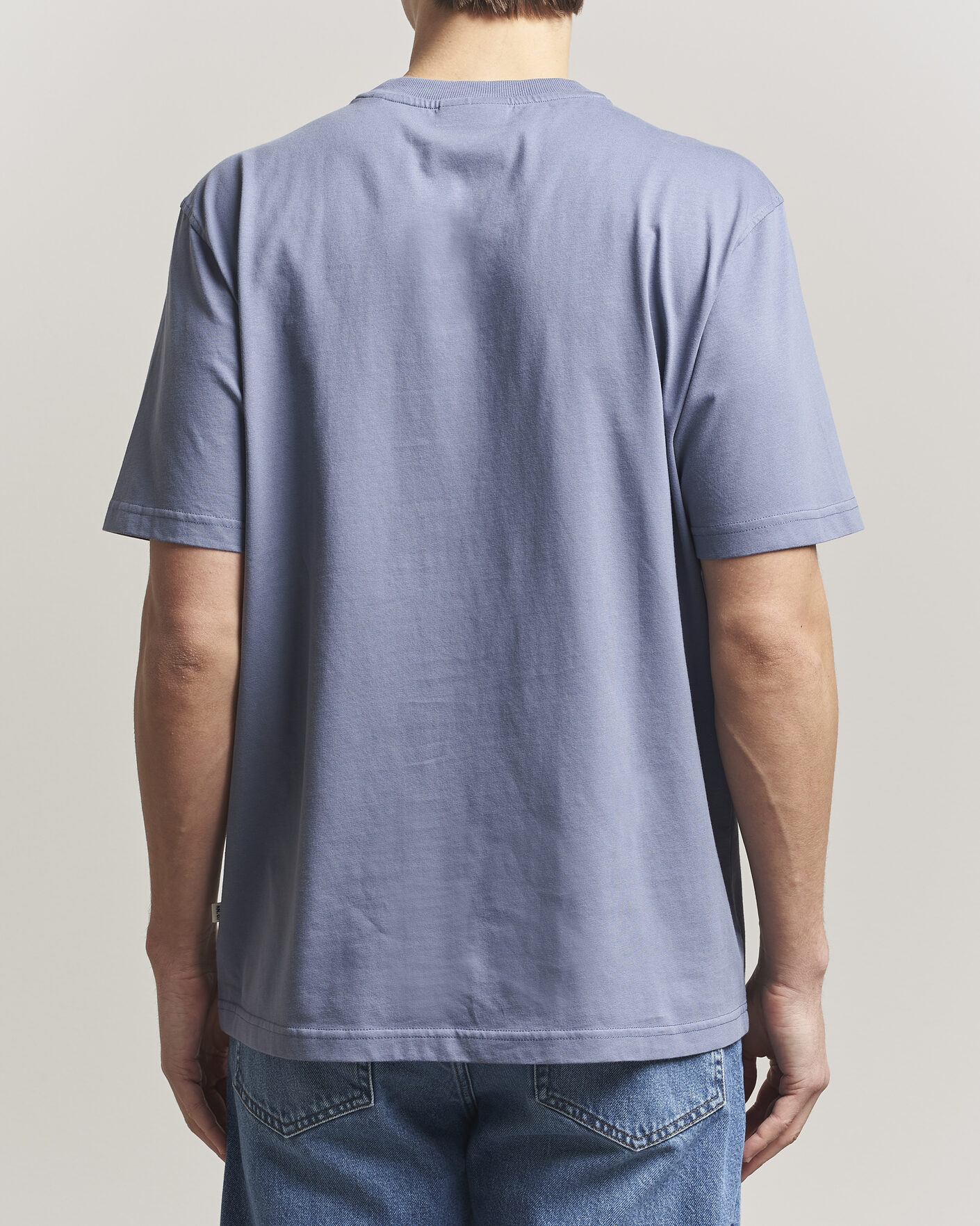 Herren | T-Shirts | NN07 | Adam Pima Crew Neck T-Shirt Stone Blue