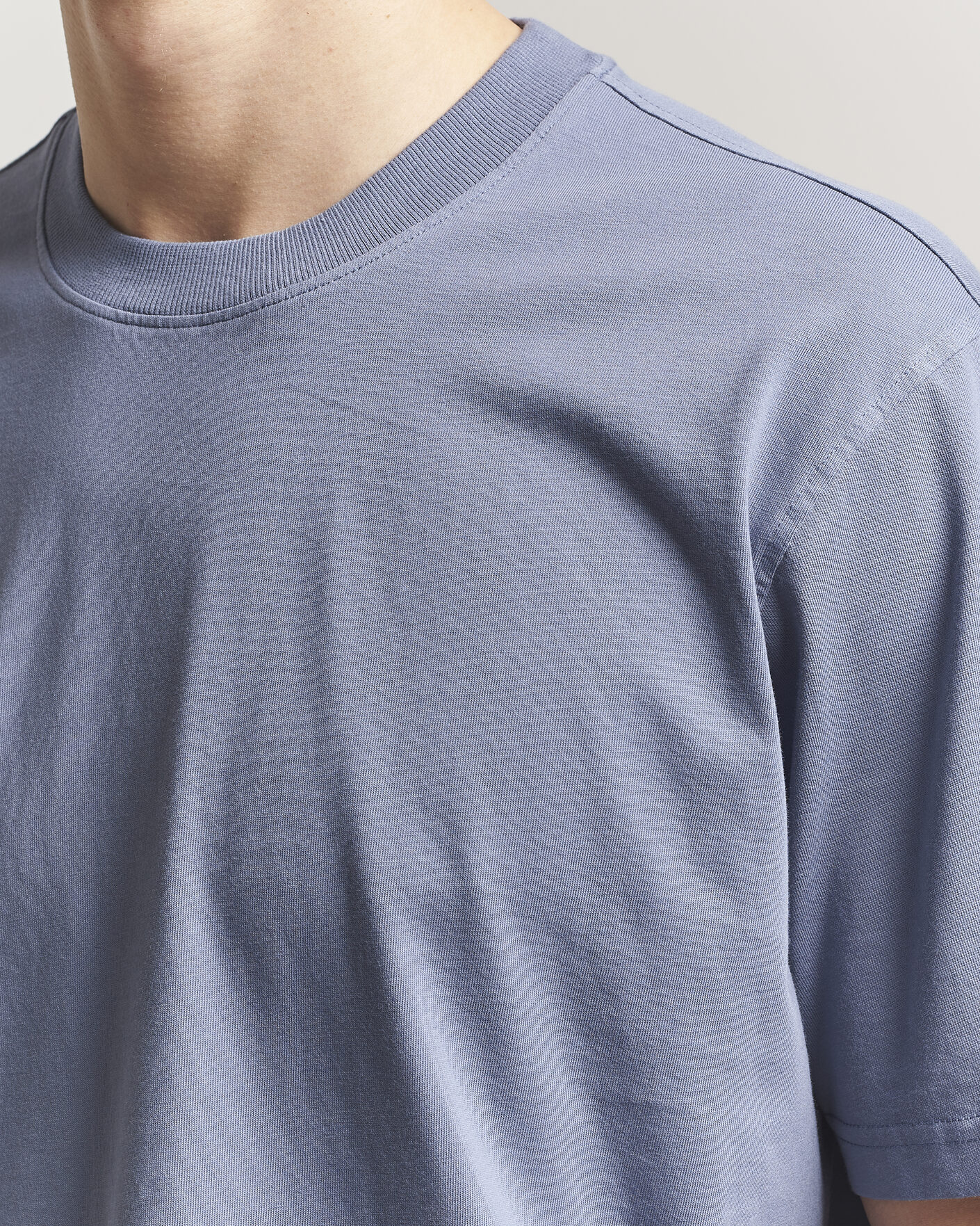 Herren | T-Shirts | NN07 | Adam Pima Crew Neck T-Shirt Stone Blue