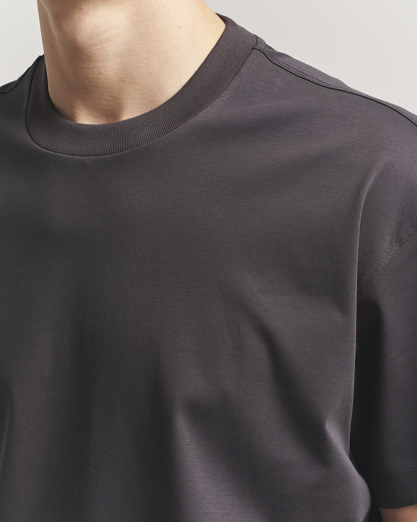 Herren | T-Shirts | NN07 | Lionel Mercerized Crew Neck T-Shirt Deep Truffle