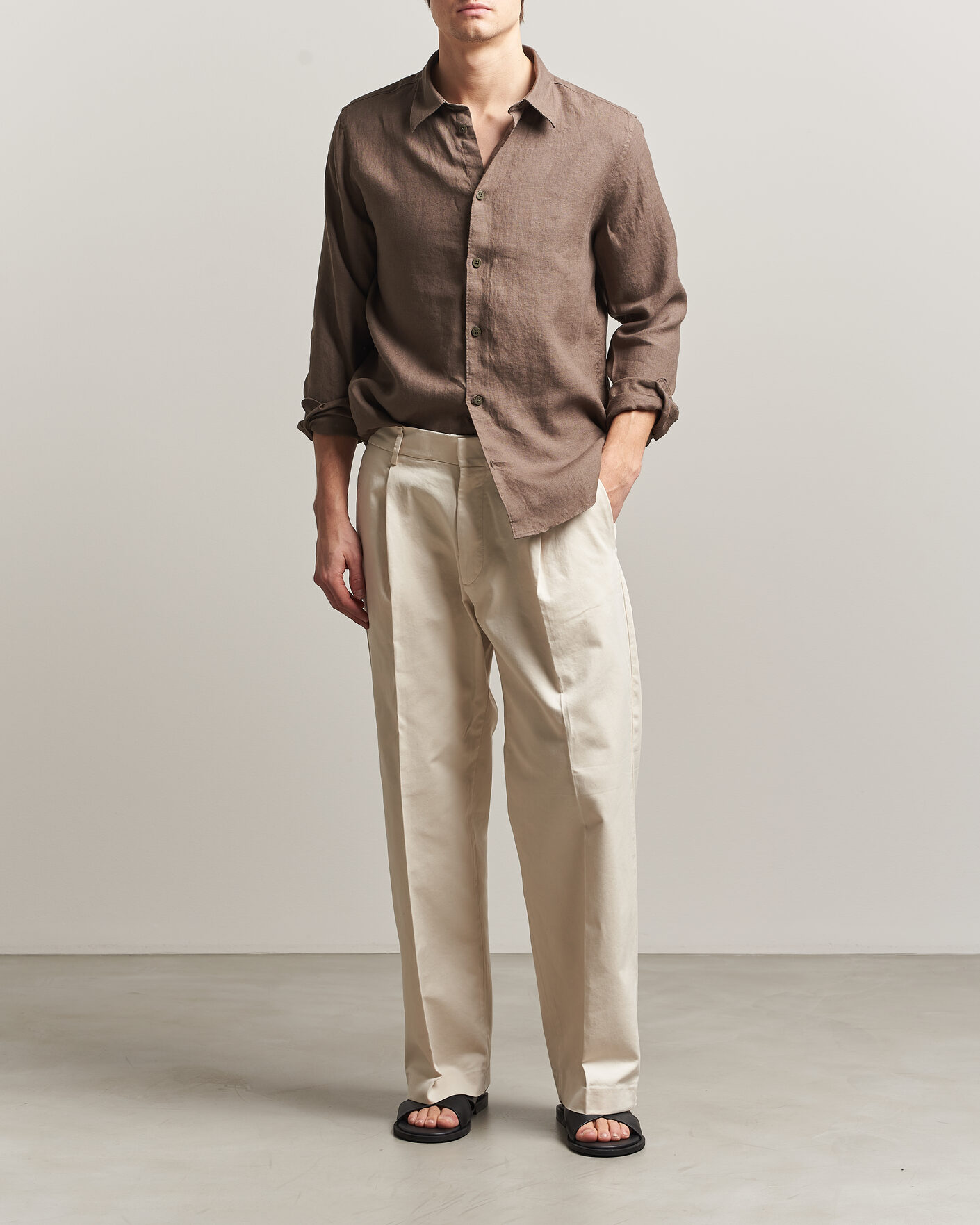 Herren | Hemden | NN07 | Enzo Linen Shirt Mable Husk
