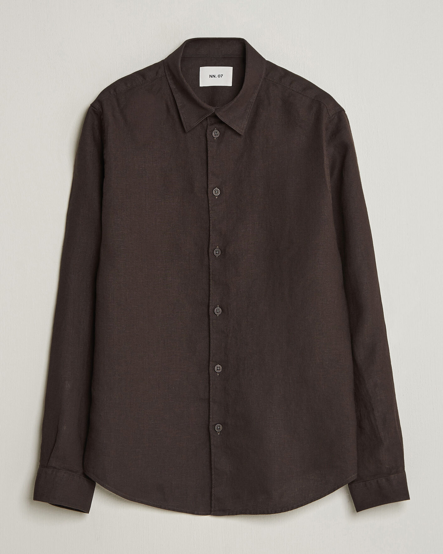 Herren | Hemden | NN07 | Enzo Linen Shirt Deep Truffle