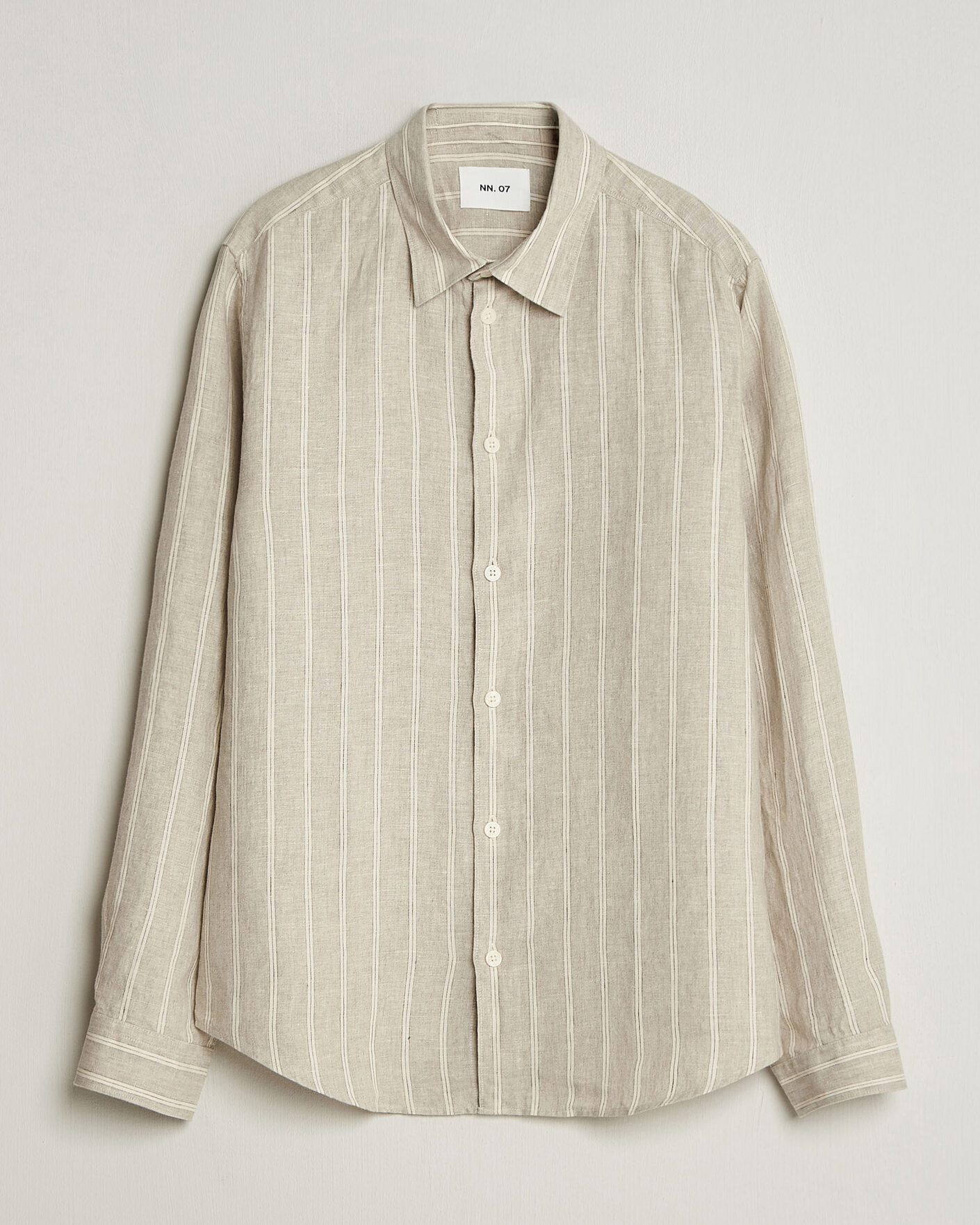 Herren | Hemden | NN07 | Enzo Linen Shirt Oat Stripe