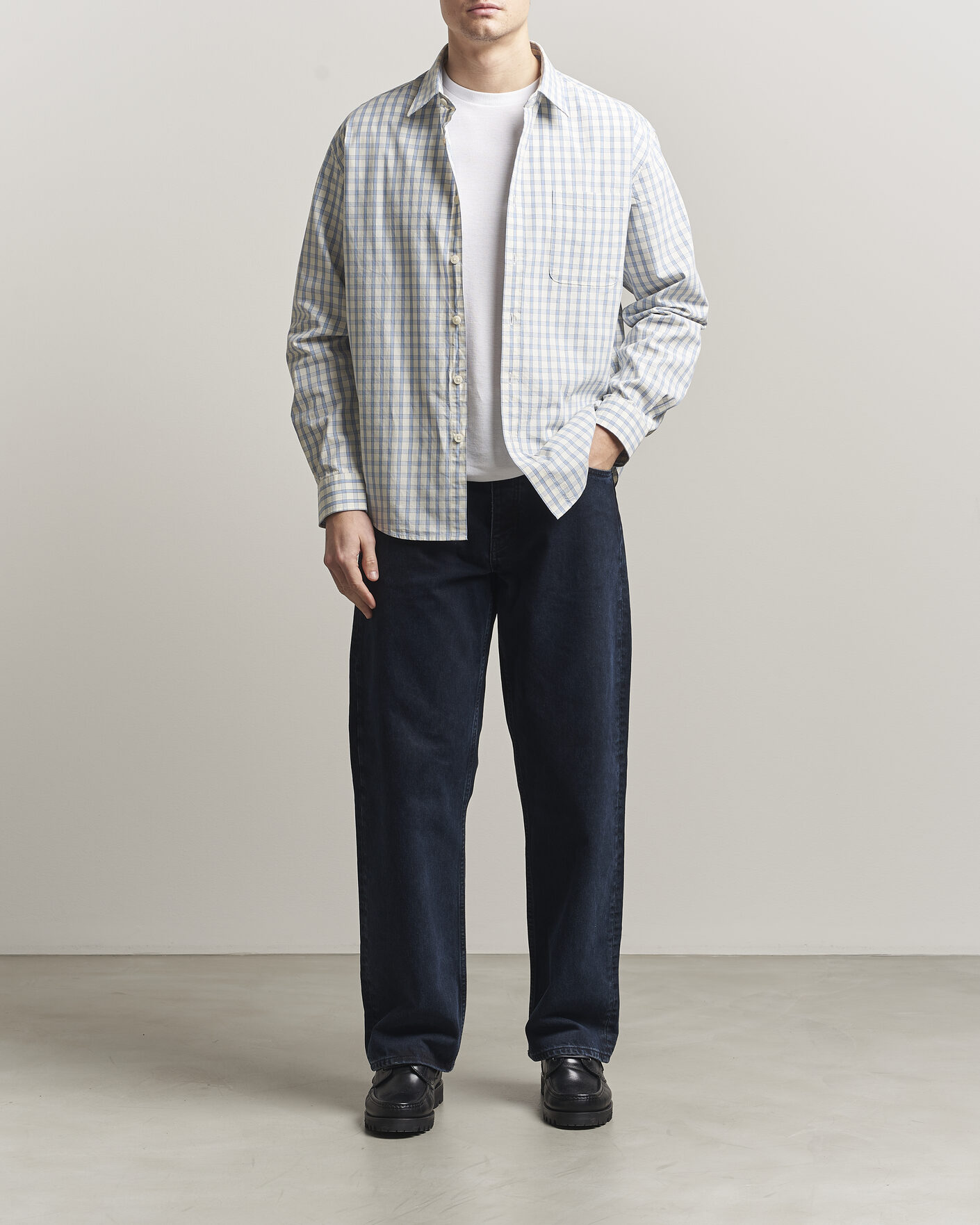 Herren | Hemden | NN07 | Deon Brushed Cotton Shirt Ecru Check