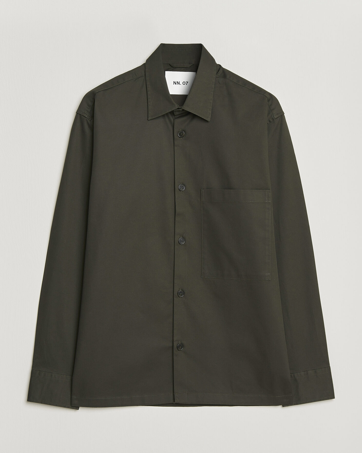 Herren | Hemden | NN07 | Freddy Cotton Overshirt Dark Army