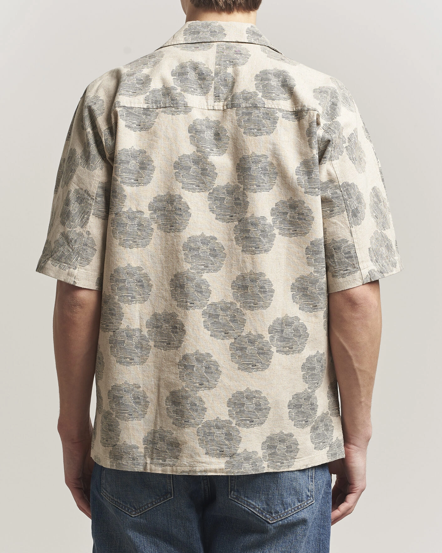 Herren | Hemden | NN07 | Ole Printed Short Sleeve Shirt Oatmeal