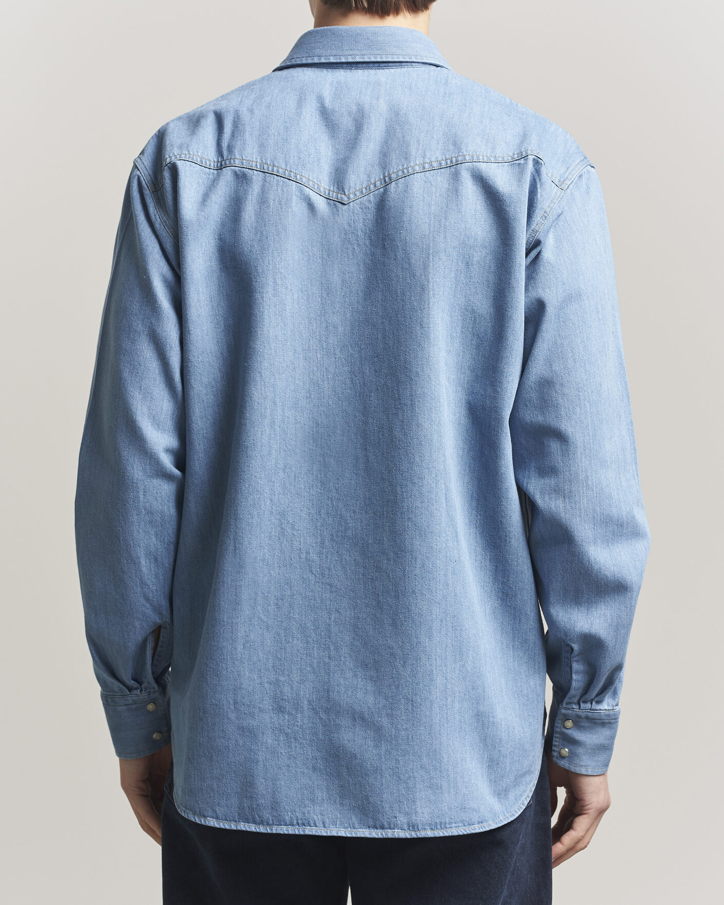 Herren | Hemden | NN07 | Ricky Western Denim Shirt Light Indigo