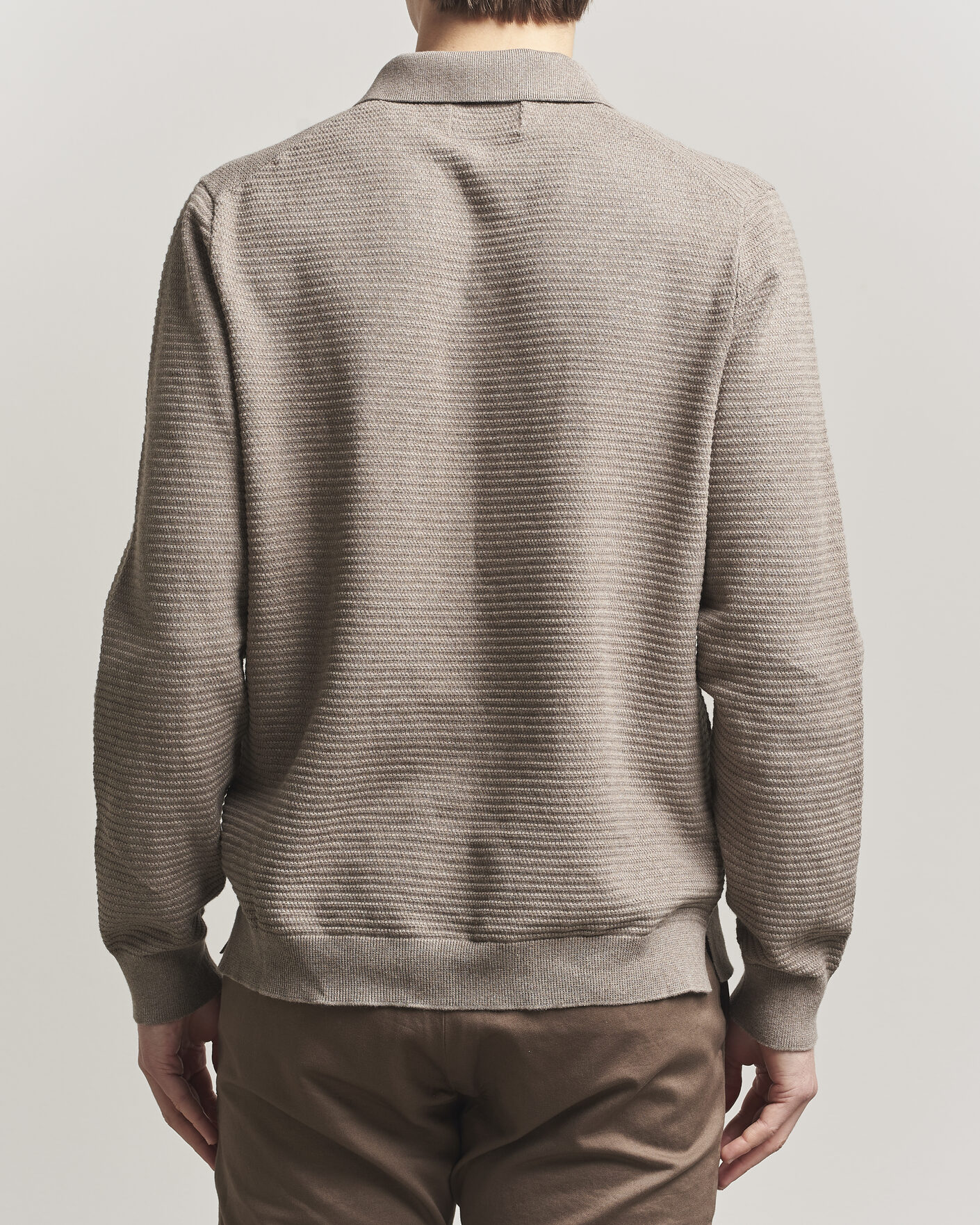 Herren | Pullover | NN07 | Paul Knitted Long Sleeve Polo Mable Husk