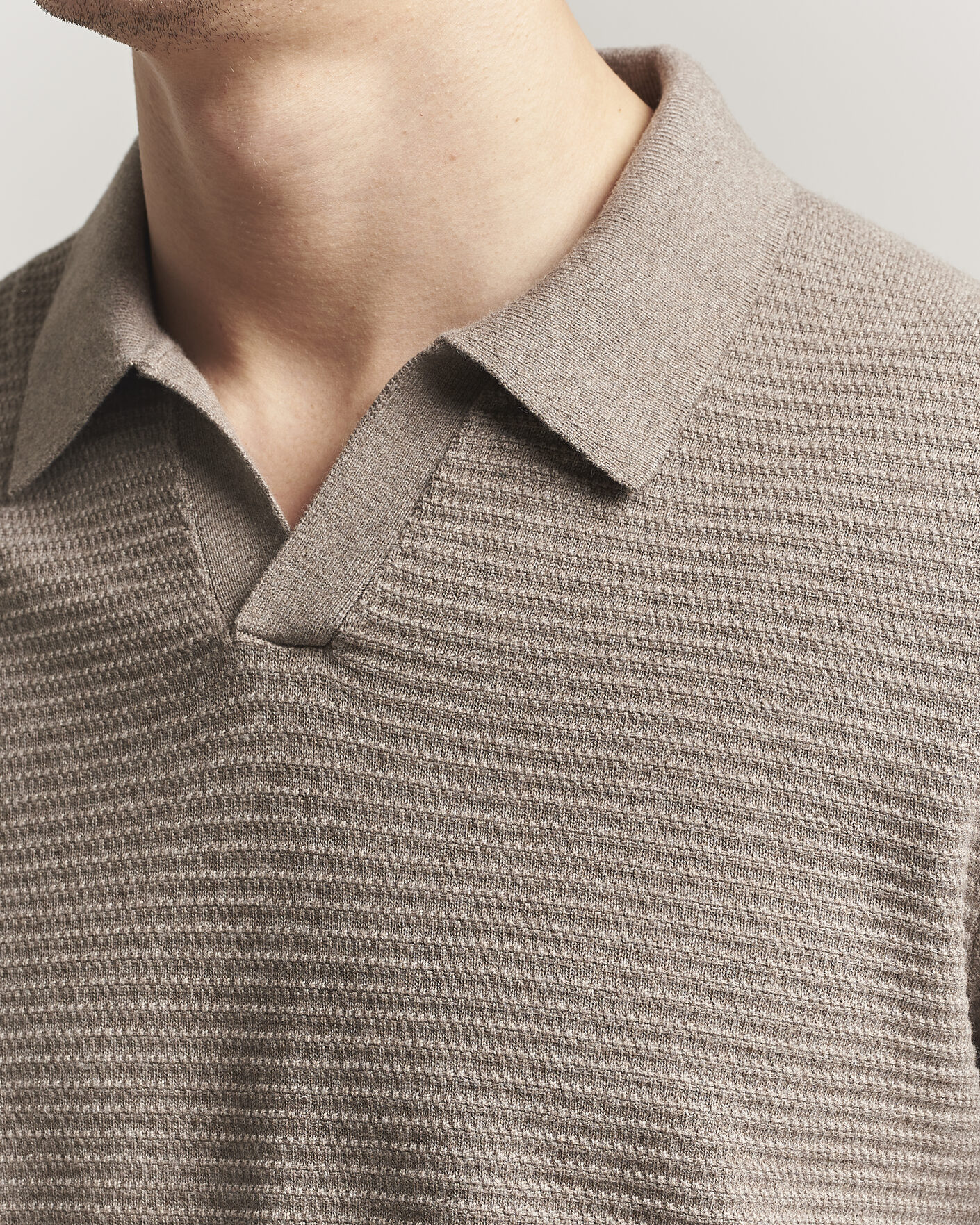 Herren | Pullover | NN07 | Paul Knitted Long Sleeve Polo Mable Husk