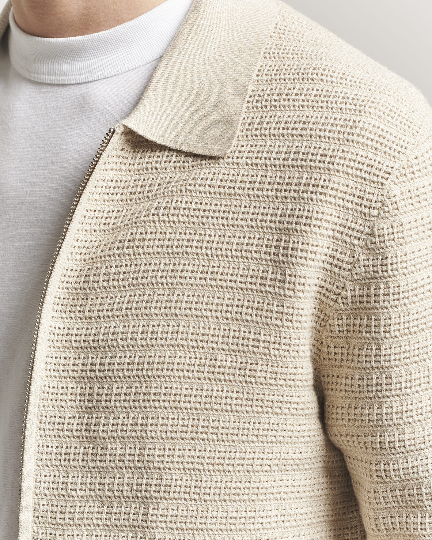 Herren | Pullover | NN07 | Gustav Knitted Full Zip Ivory
