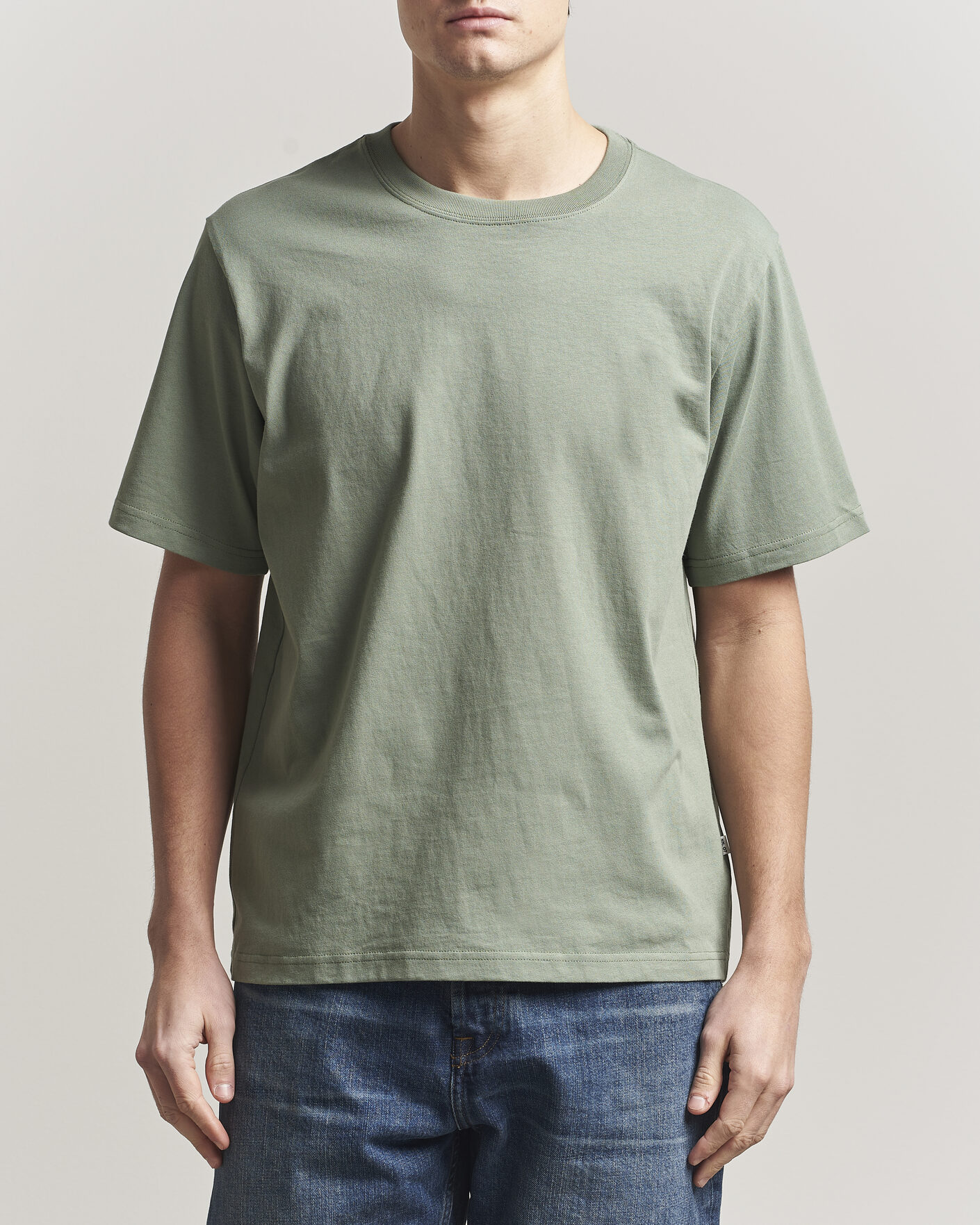 Herren | T-Shirts | NN07 | Jett Washed Crew Neck T-Shirt Sea Spray Green