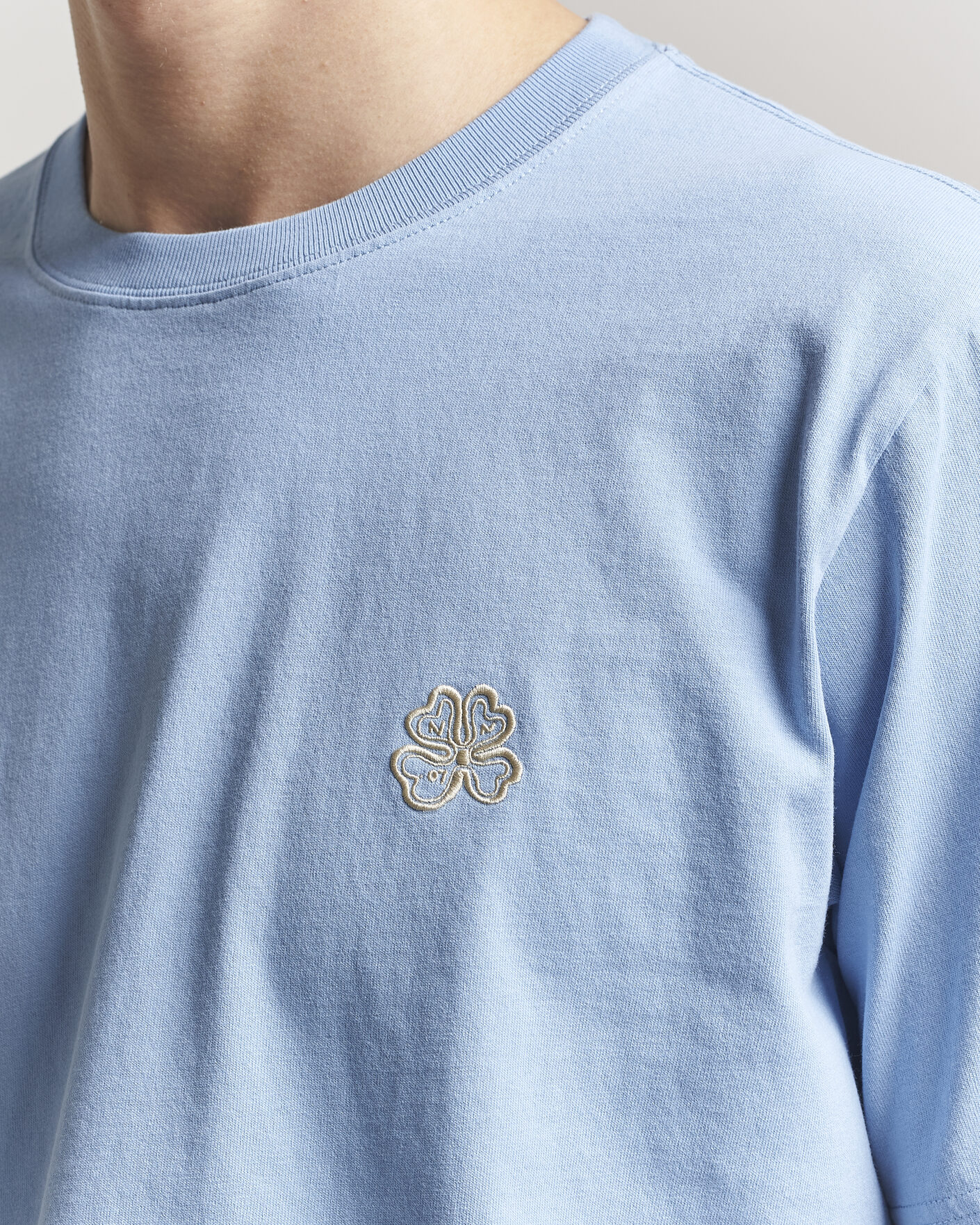 Herren | T-Shirts | NN07 | Jett Embroidered Crew Neck T-Shirt Cerulian Blue