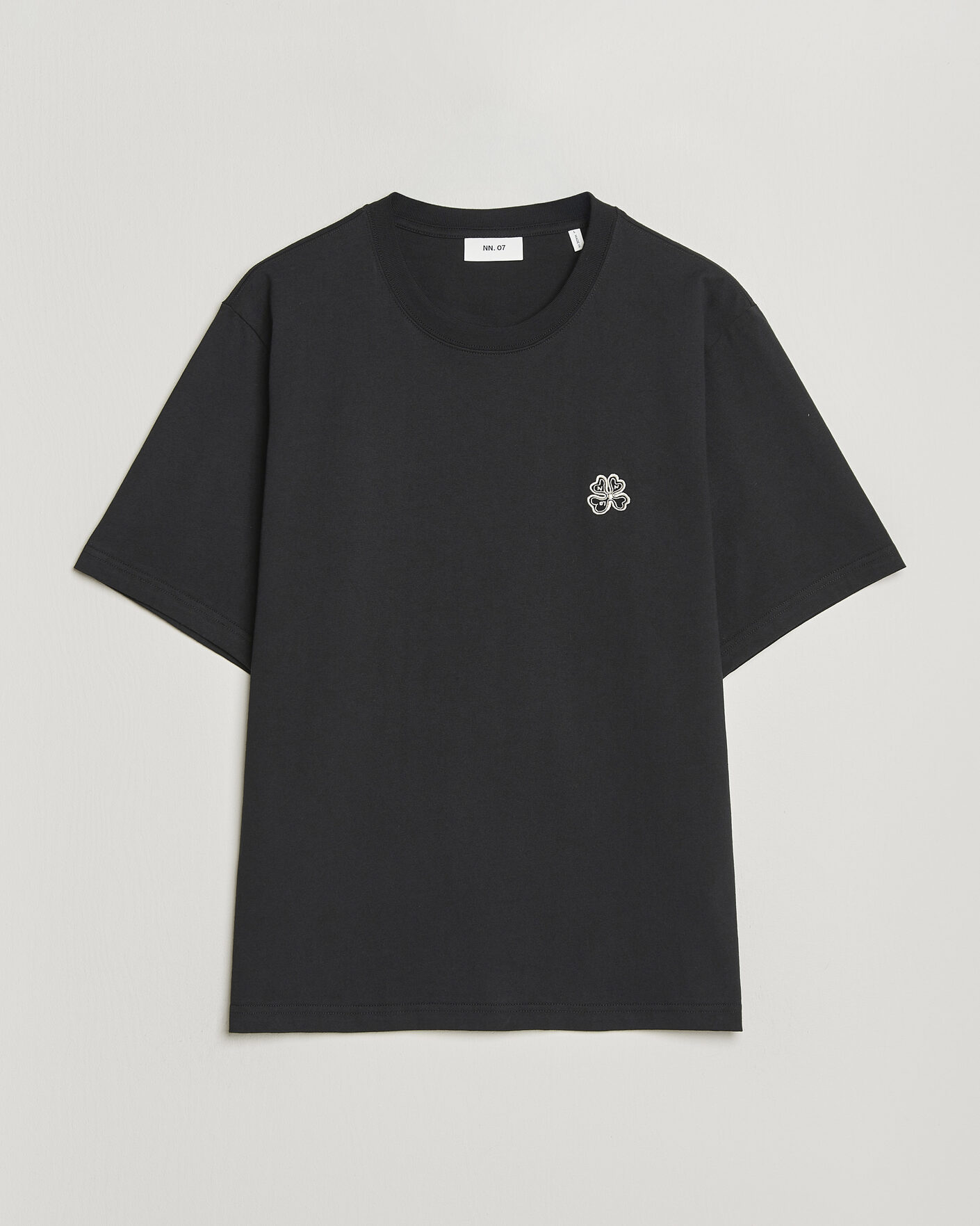 Herren | T-Shirts | NN07 | Jett Embroidered Crew Neck T-Shirt Black