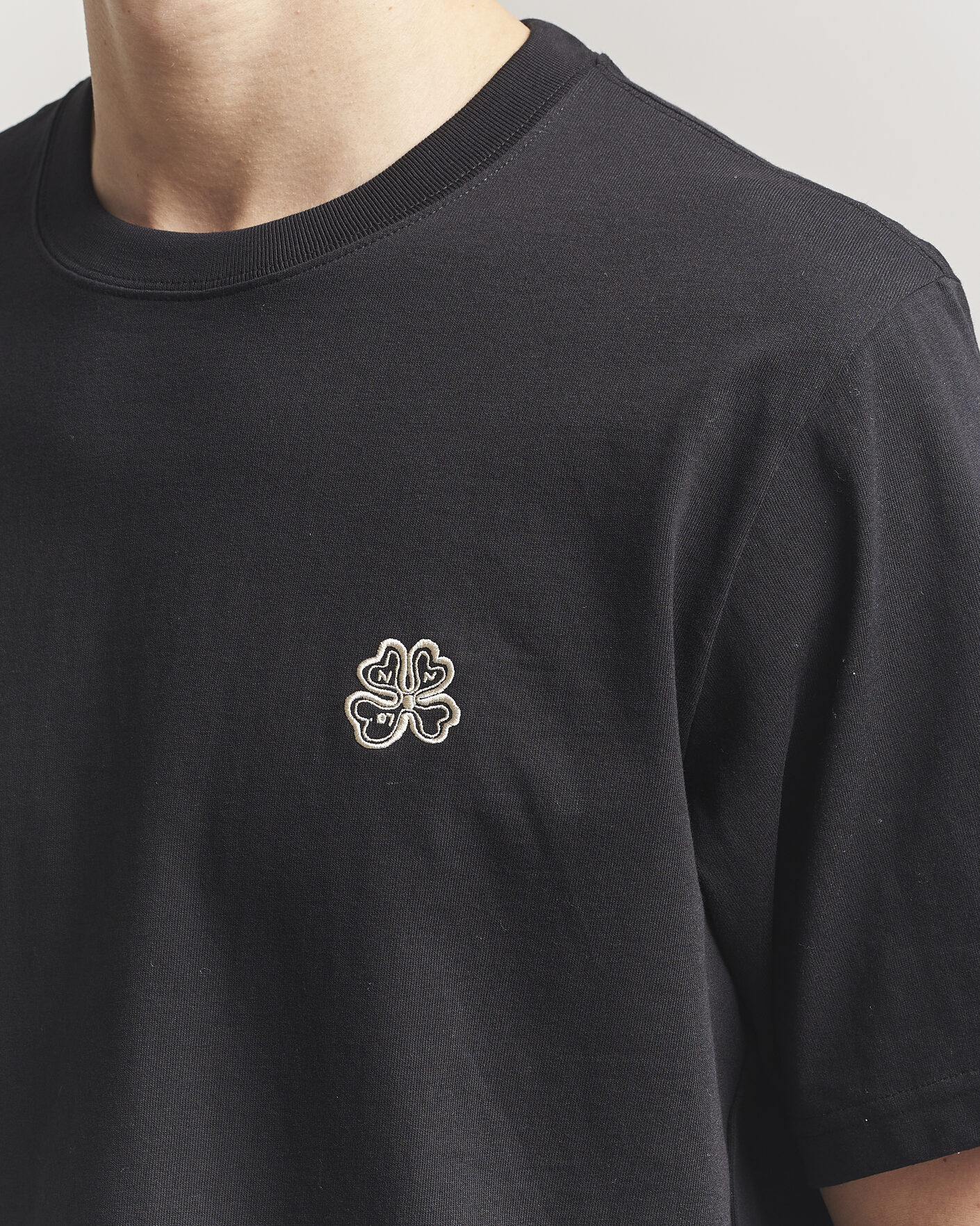 Herren | T-Shirts | NN07 | Jett Embroidered Crew Neck T-Shirt Black