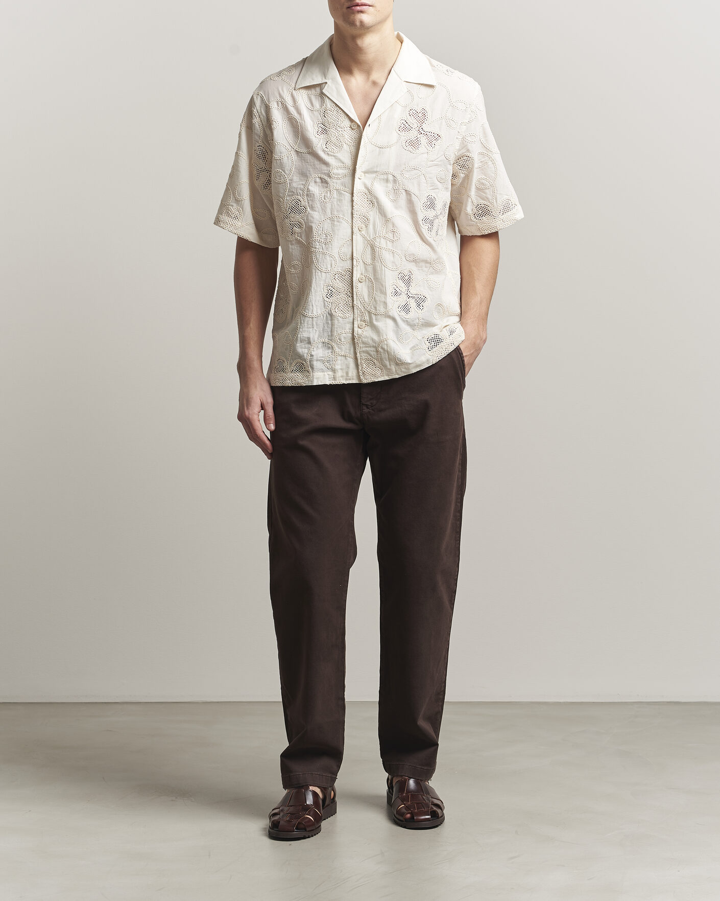 Herren | Hemden | NN07 | Ben Flower Shirt Ivory