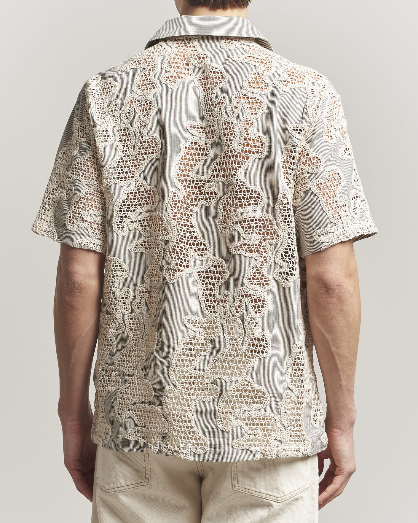 Herren | Hemden | NN07 | Julio Flower Short Sleeve Shirt Deep Truffle