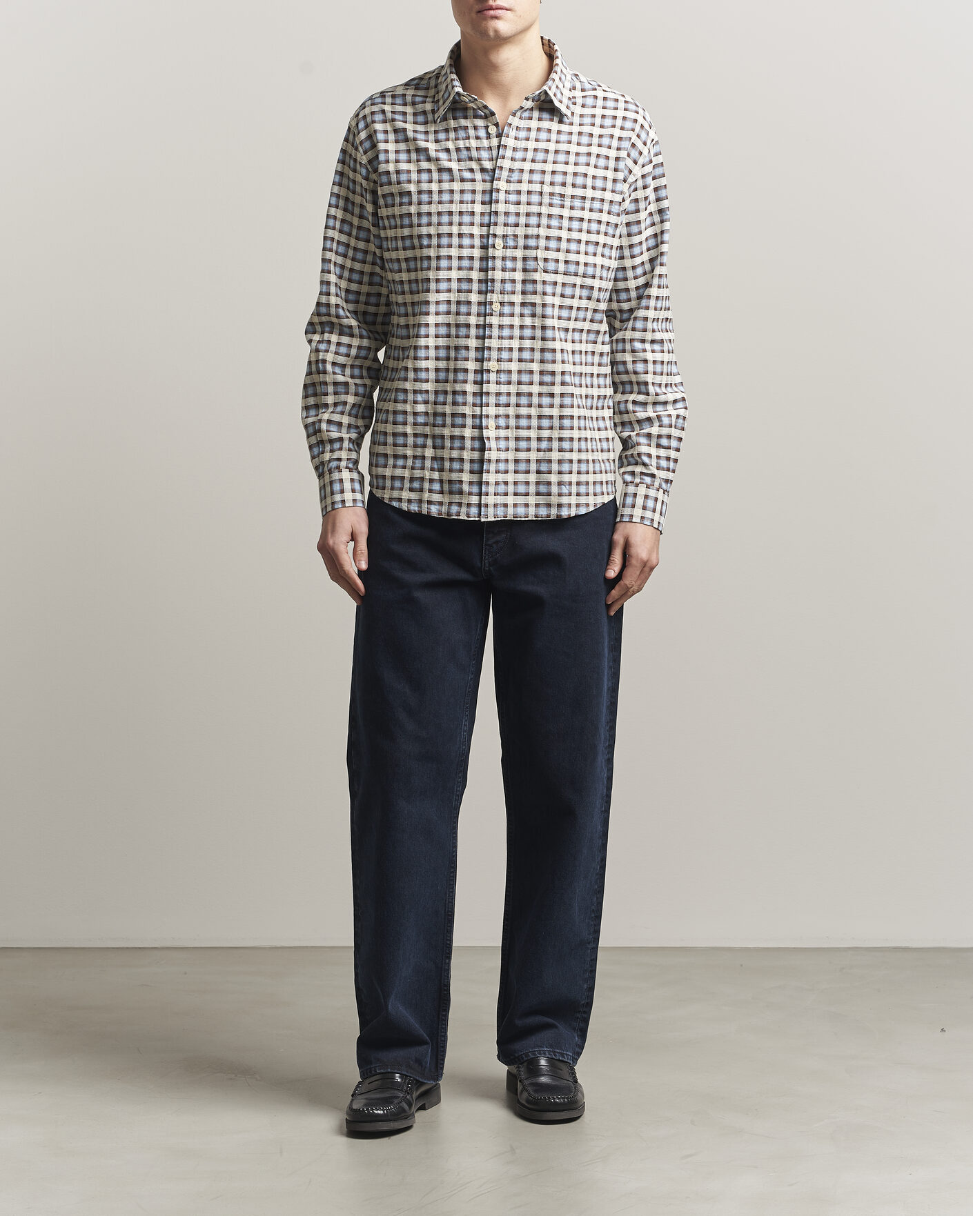 Herren | Hemden | NN07 | Deon Checked Shirt Blue
