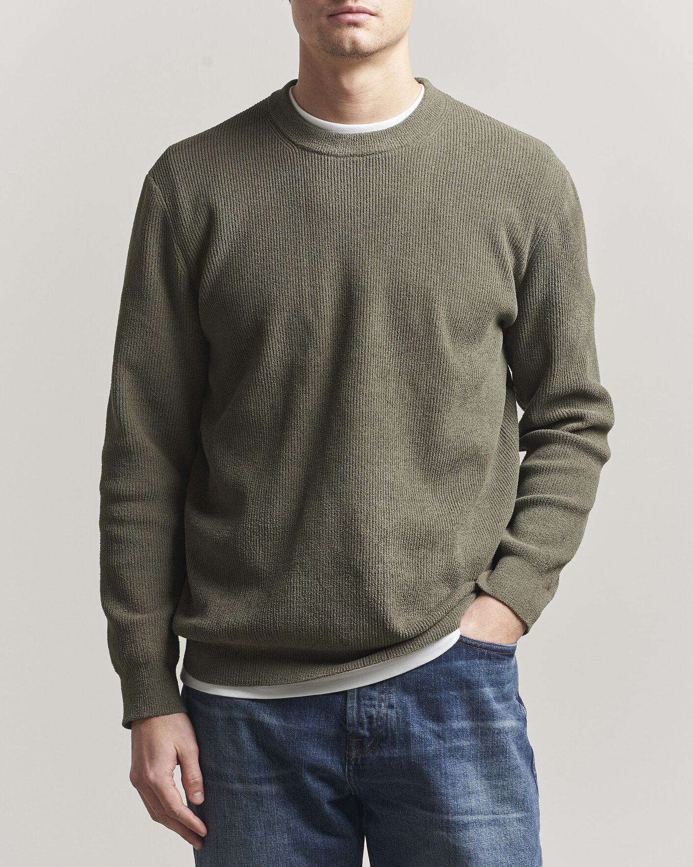 Herren | Pullover | NN07 | Danny Knitted Sweater Capers Green