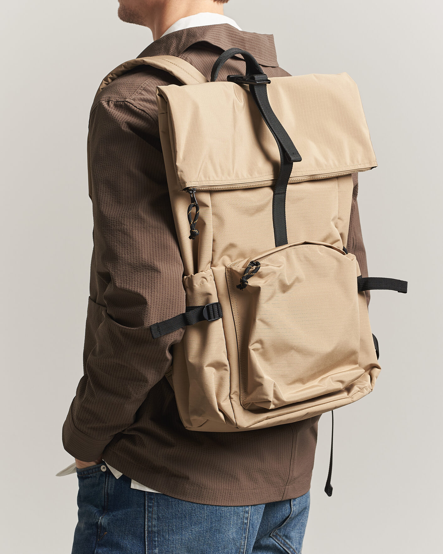 Herren | Taschen | NN07 | Nylon Ripstop Rolltop Backpack Desert Khaki