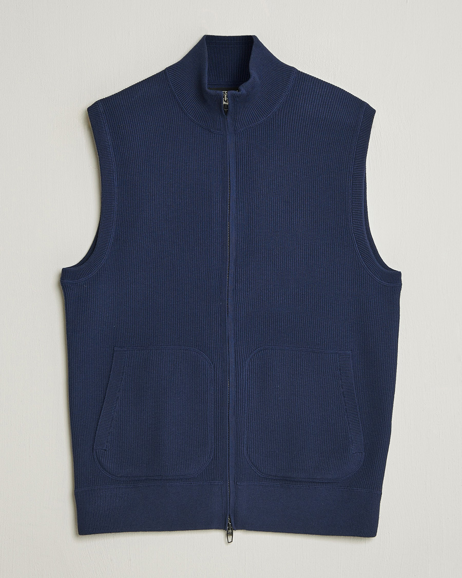 Herren | Pullover | RLX Ralph Lauren | Cotton Coolmax Mockneck Vest Refined Navy