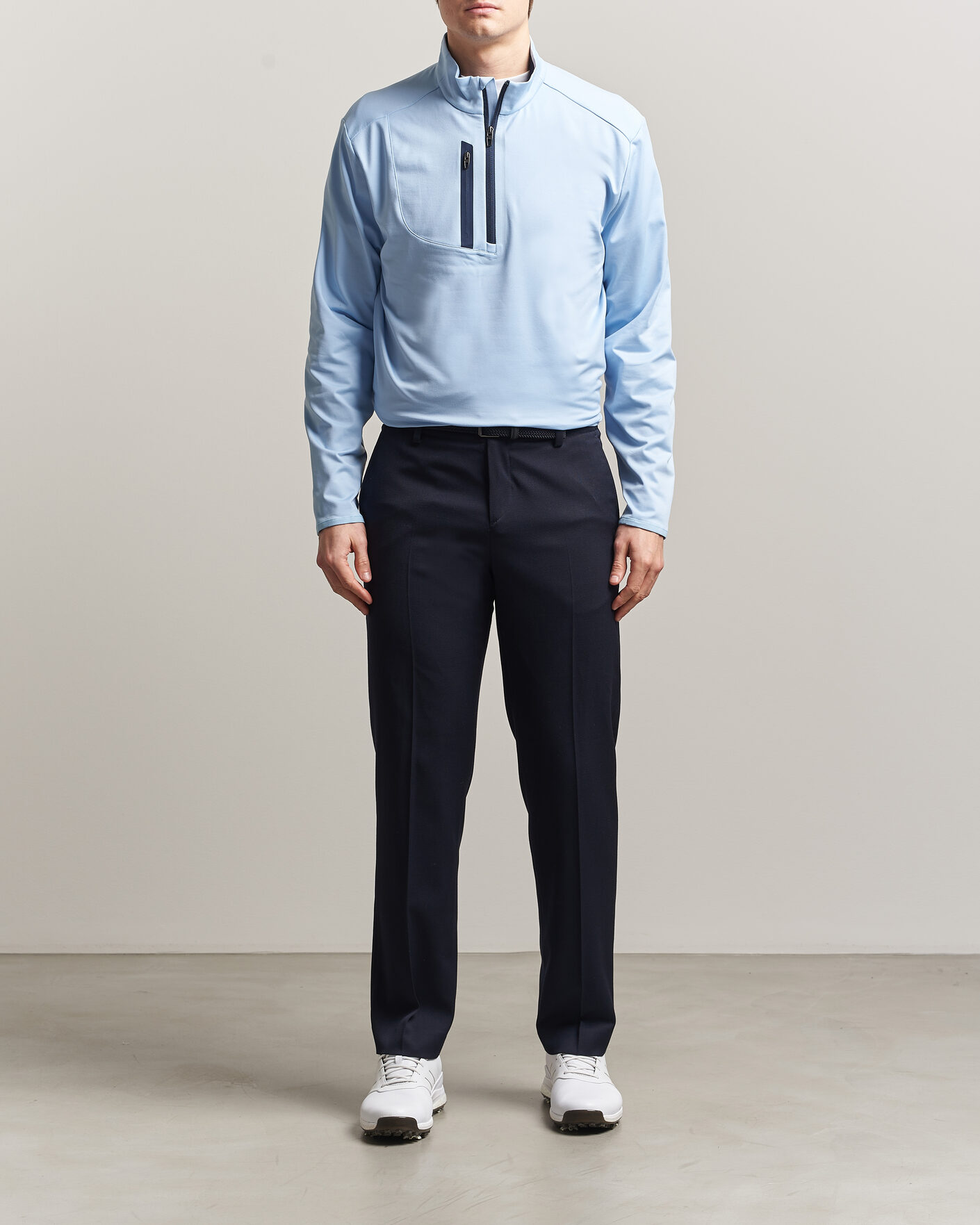 Herren | Golfbekleidung | RLX Ralph Lauren | Luxury Jersey Half Zip Office Blue