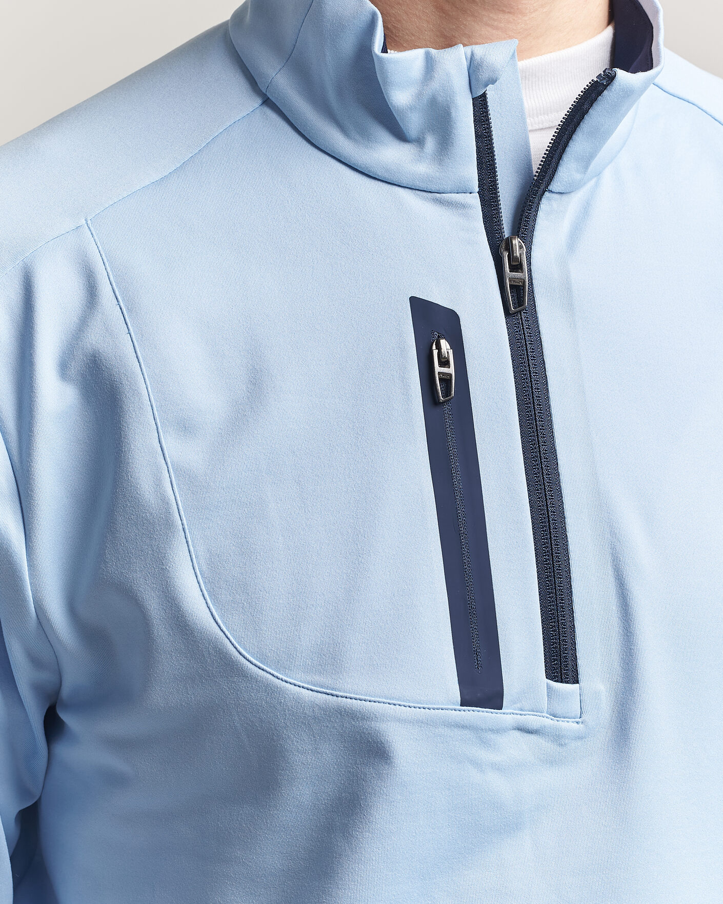 Herren | Pullover | RLX Ralph Lauren | Luxury Jersey Half Zip Office Blue