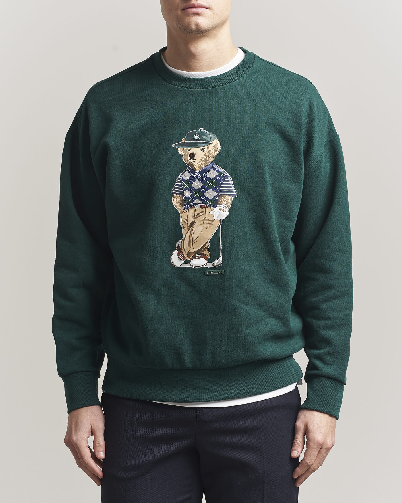 Herren | Pullover | RLX Ralph Lauren | Loopback Terry Bear Sweatshirt Moss Agate