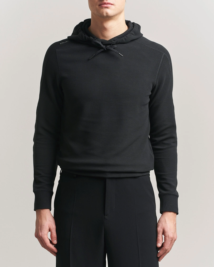 Herren | Pullover | RLX Ralph Lauren | Tech Waffle Hoodie Polo Black