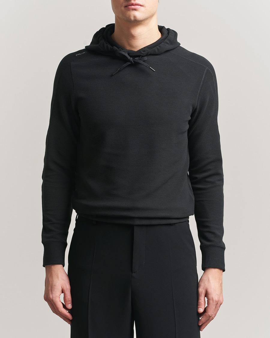 Herren | Pullover | RLX Ralph Lauren | Tech Waffle Hoodie Polo Black