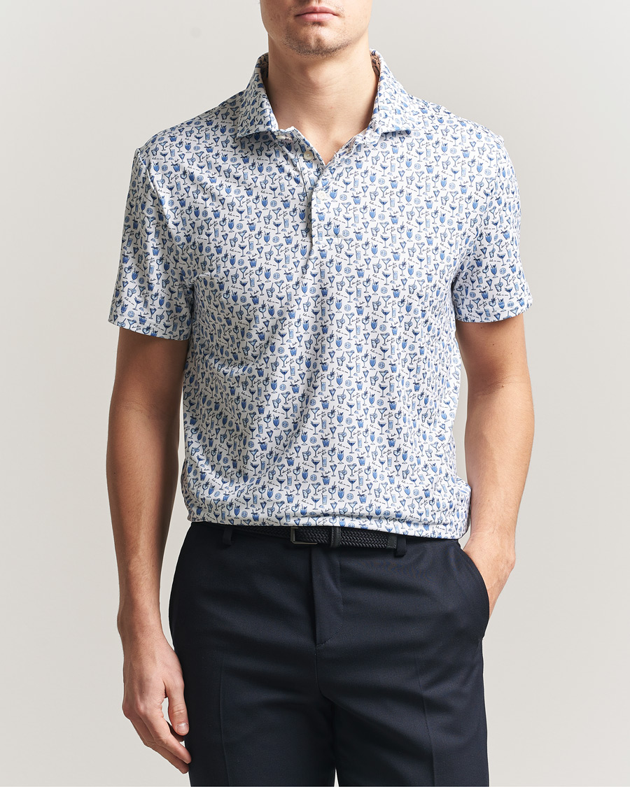 Herren | Poloshirts | RLX Ralph Lauren | Airflow Polo Printed Ceramic White Chin