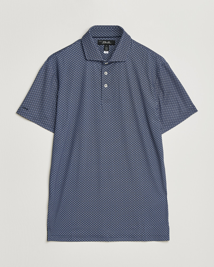 Herren | Poloshirts | RLX Ralph Lauren | Airflow Polo Printed Navy Magnolia Diamond