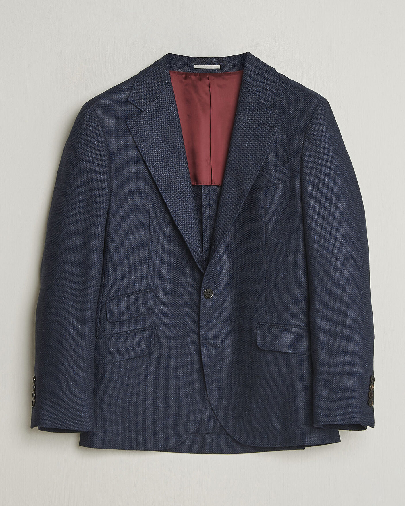 Herren | Sakkos | Brunello Cucinelli | Linen/Silk Hopsack Blazer Navy