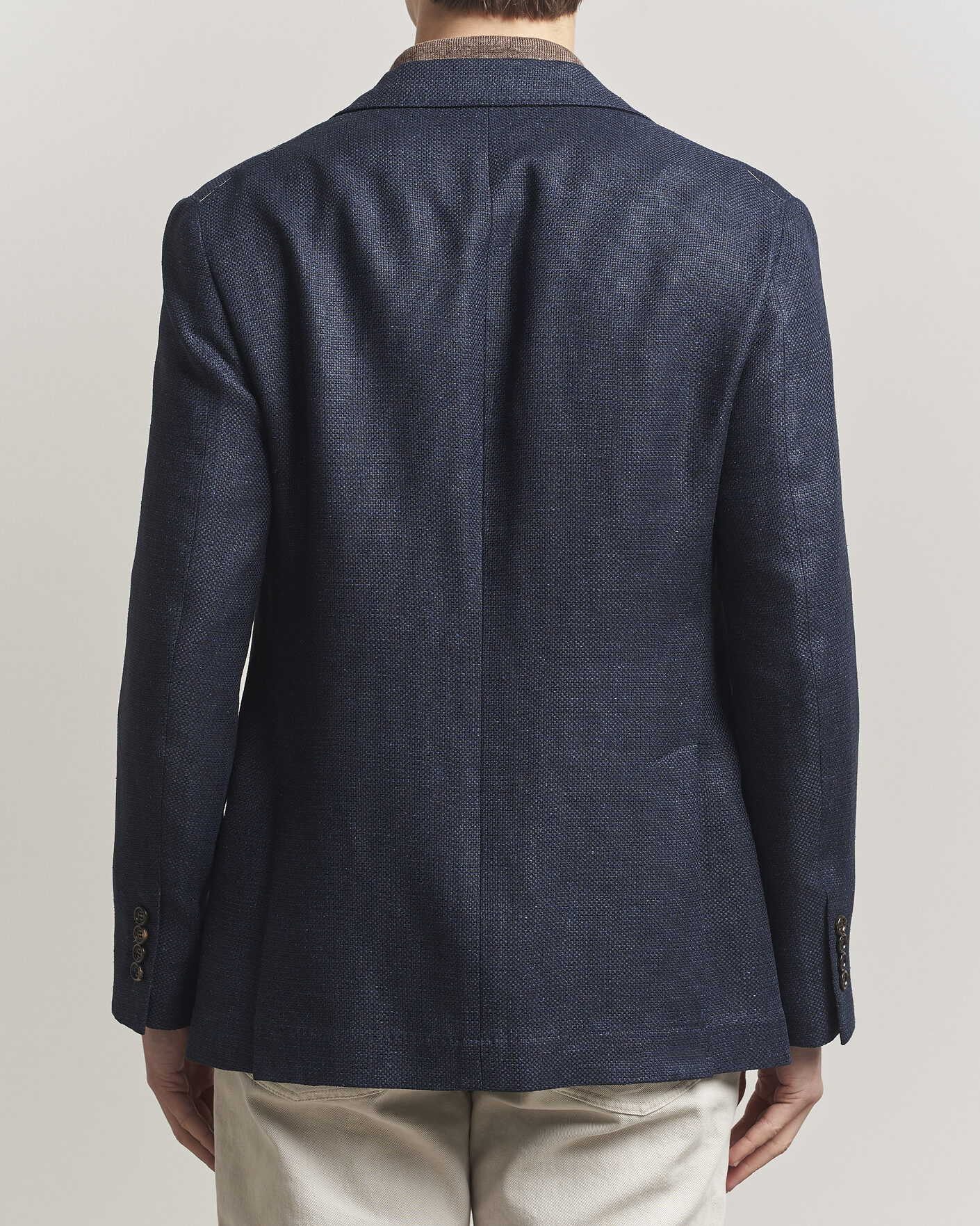 Herren | Sakkos | Brunello Cucinelli | Linen/Silk Hopsack Blazer Navy
