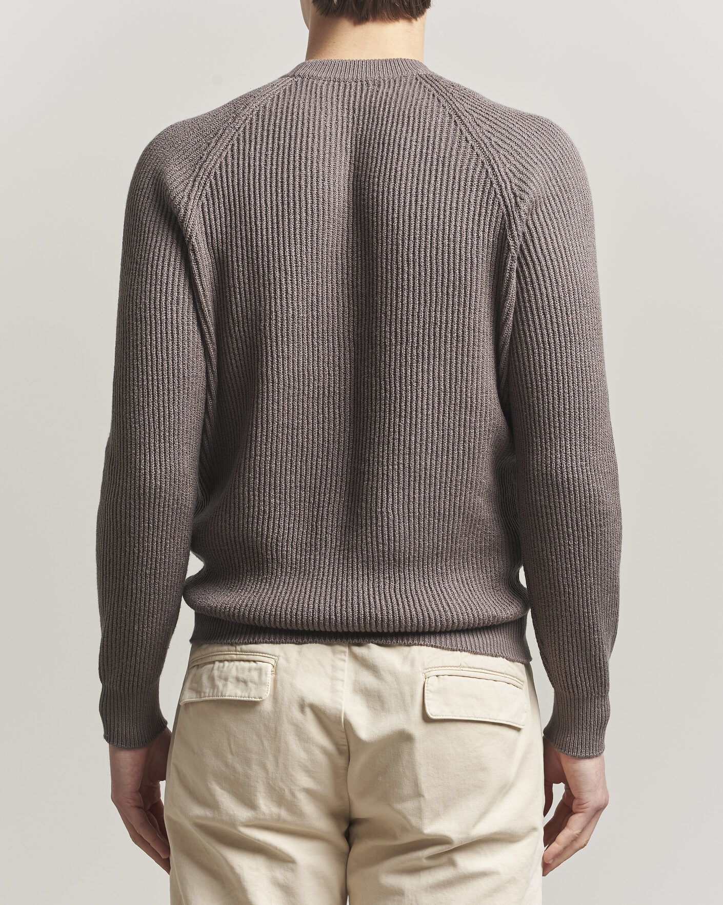 Herren | Pullover | Brunello Cucinelli | Heavy Cotton Rib Sweater Light Brown