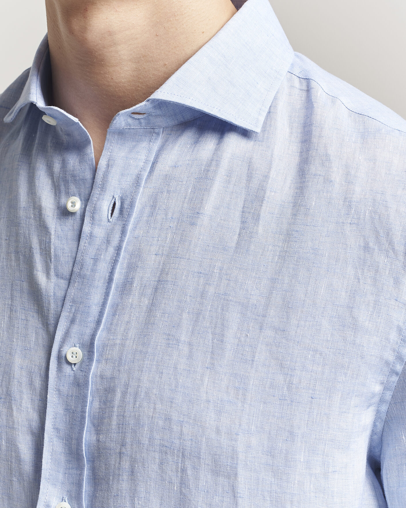Herren | Hemden | Brunello Cucinelli | Easy Fit Linen Shirt Light Blue