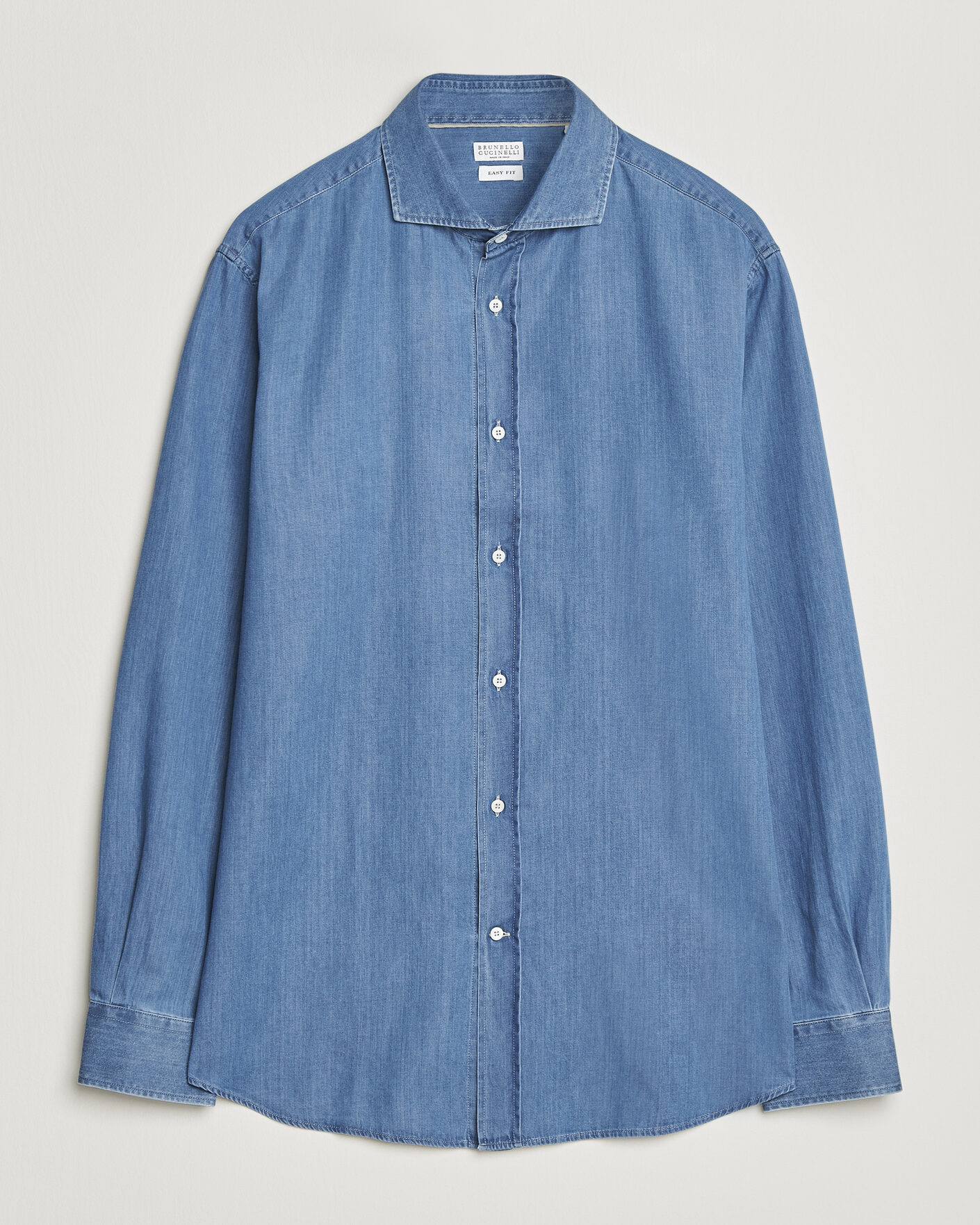 Herren | Hemden | Brunello Cucinelli | Easy Fit Denim Shirt Medium Blue Wash