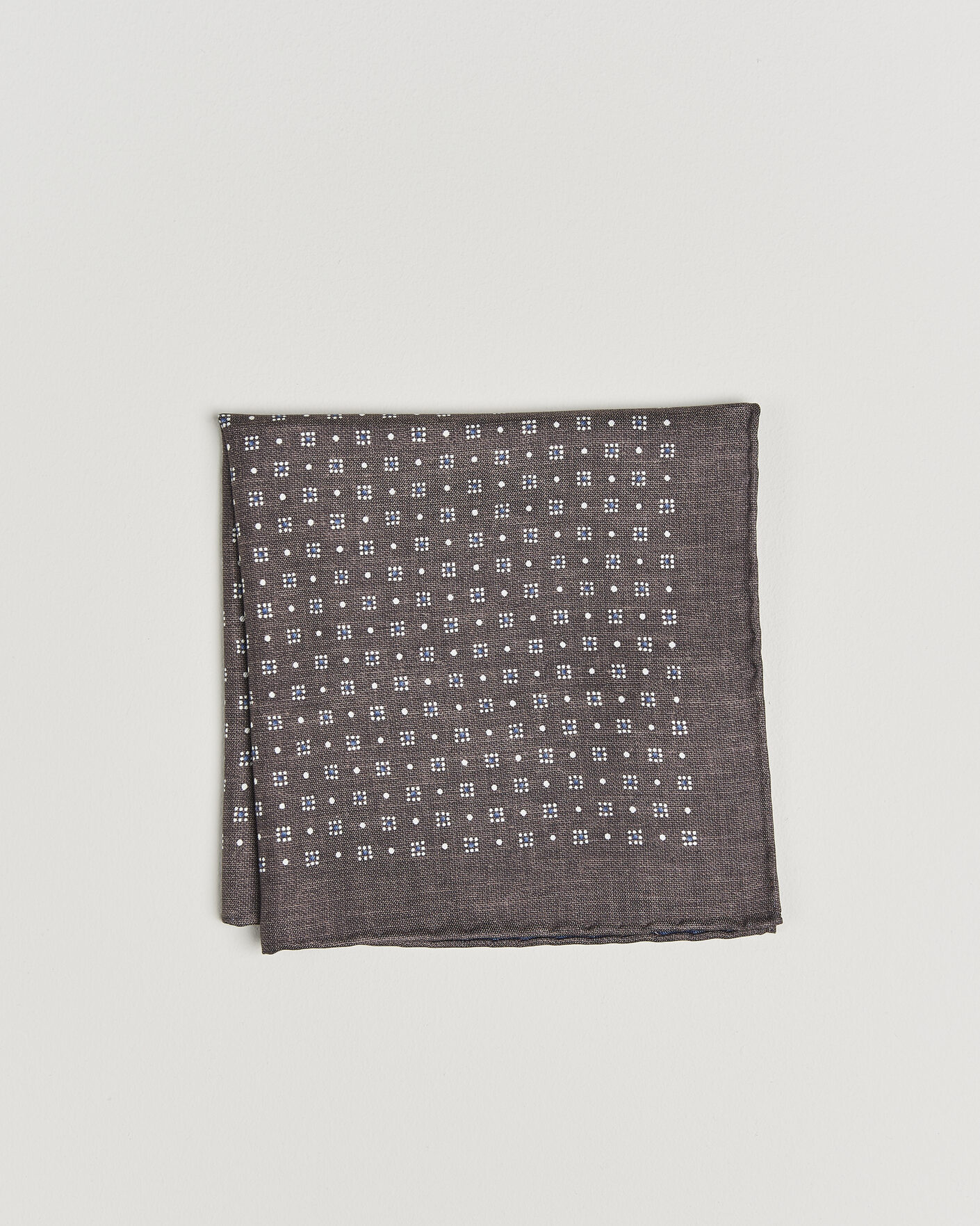 Herren | Einstecktücher | Brunello Cucinelli | Printed Silk Pocket Square Brown
