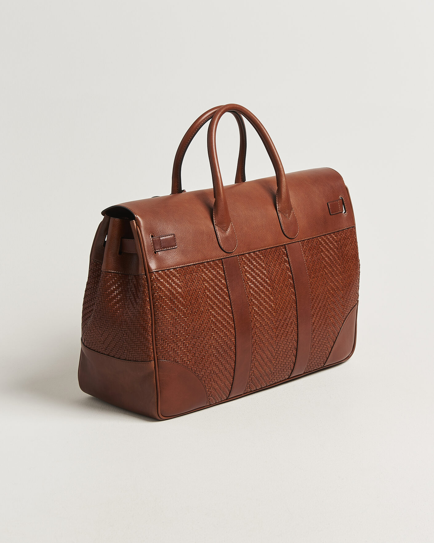 Herren | Taschen | Brunello Cucinelli | Woven Leather Duffle Bag Burnished Calf