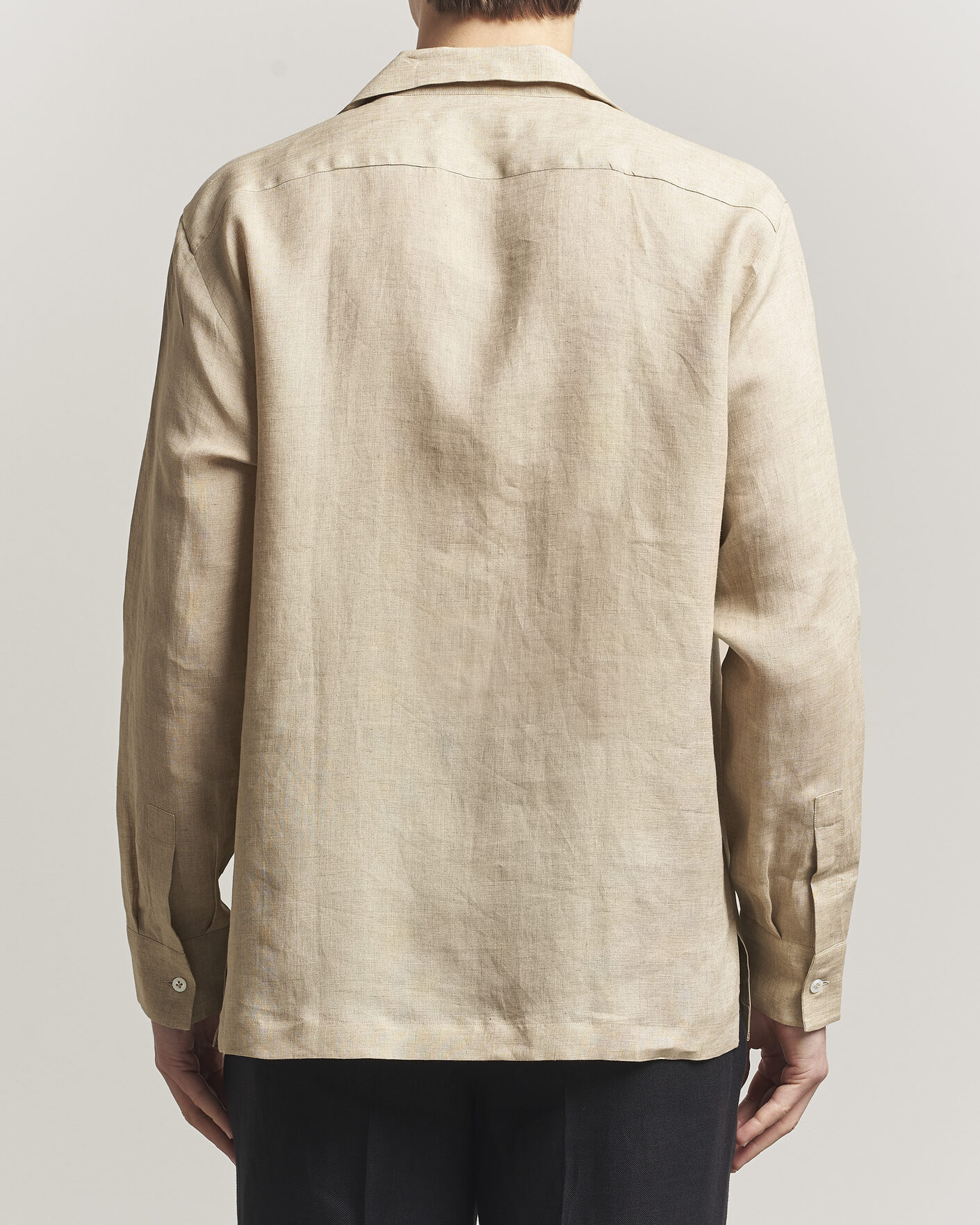 Herren | Hemden | Lardini | Paul Linen Resort Shirt Beige