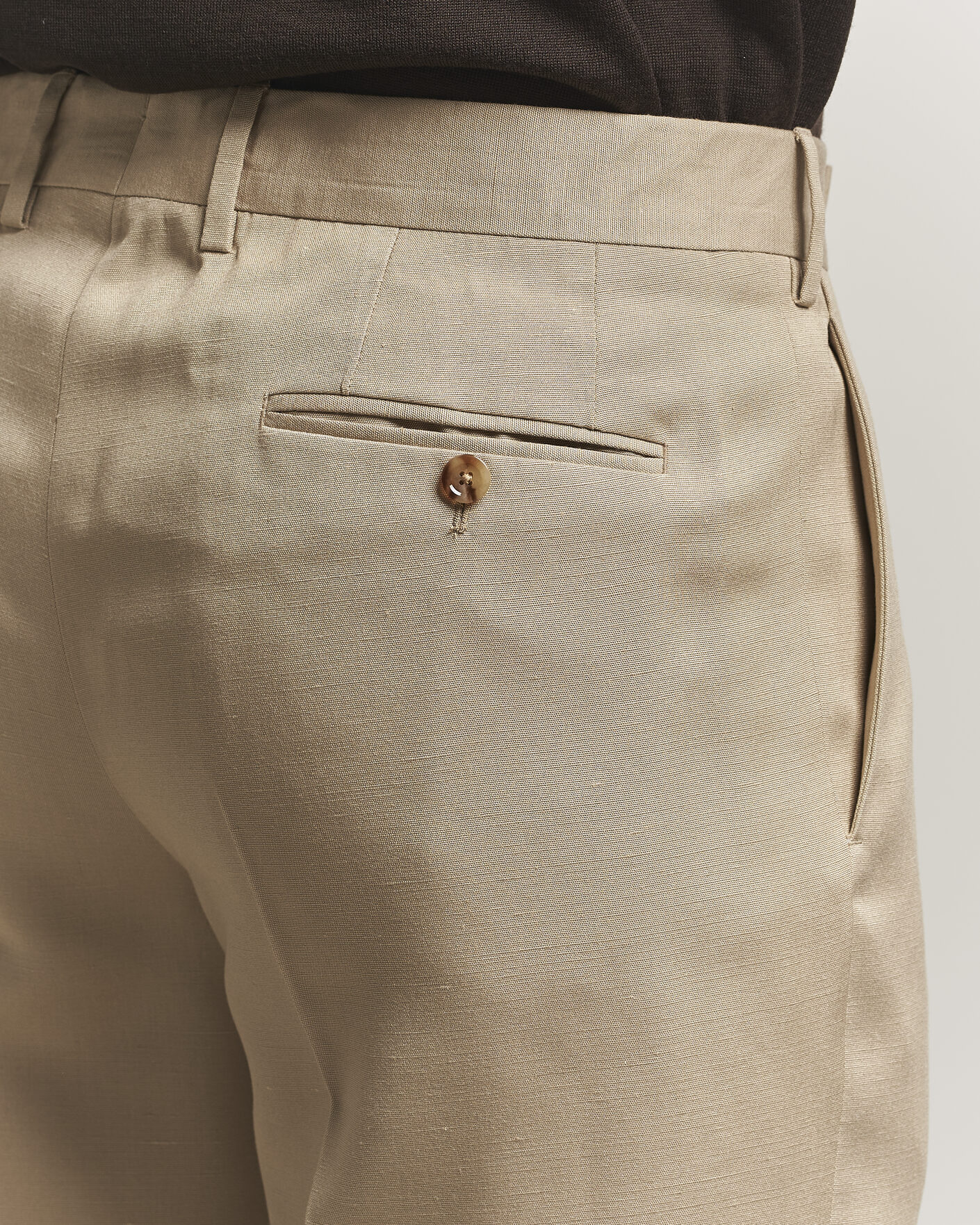 Herren | Hosen | Lardini | Palu Straight Fit Viscose/Silk Trousers Beige