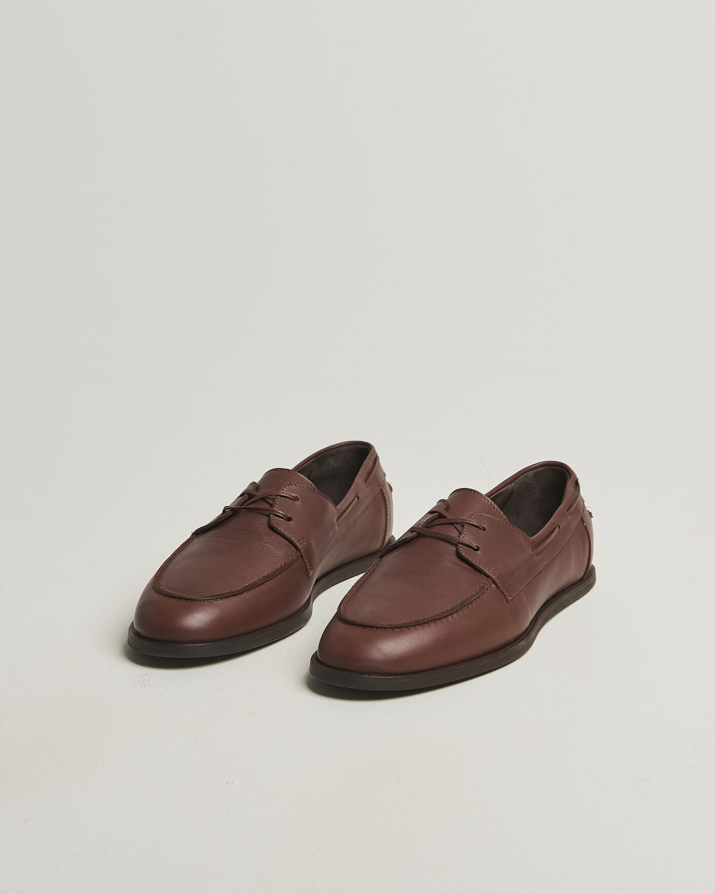 Herren | Segelschuhe | Lardini | Orfeo Leather Boat Shoe Brown
