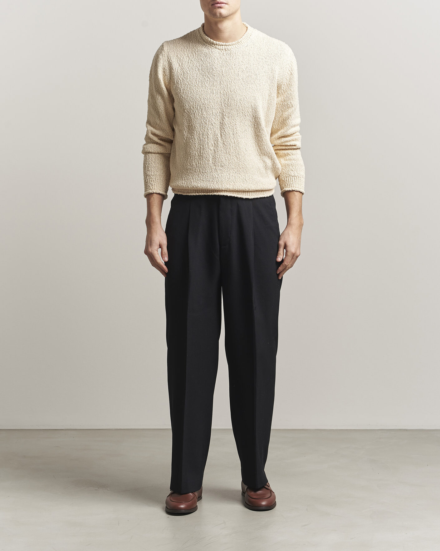 Herren | Pullover | Lardini | Organic Cotton Crew Neck Natural