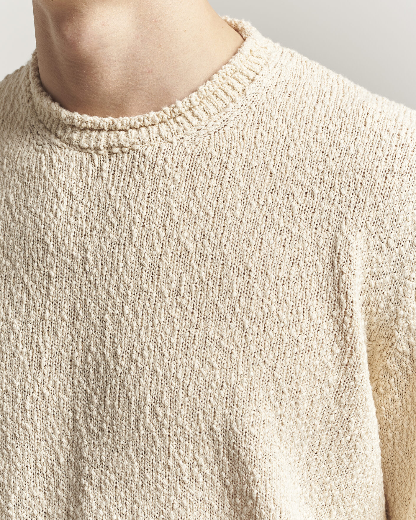 Herren | Pullover | Lardini | Organic Cotton Crew Neck Natural