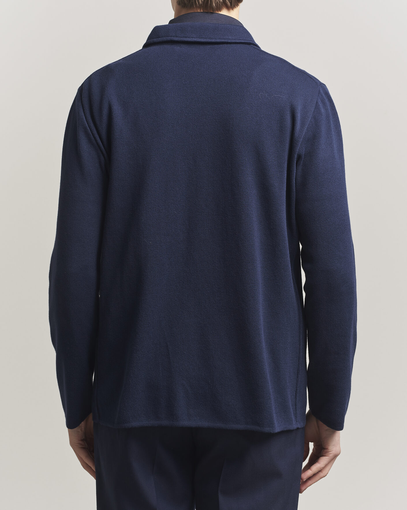 Herren | Sakkos | Lardini | Knitted Cotton Pocket Shirt Jacket Navy