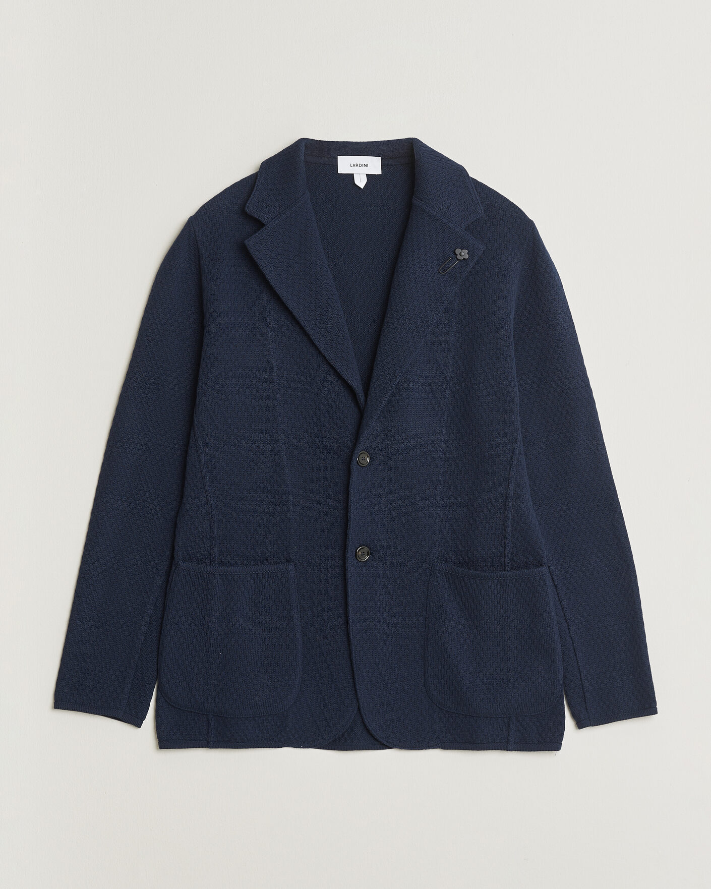Herren | Sakkos | Lardini | Knitted Structure Cotton Blazer Navy