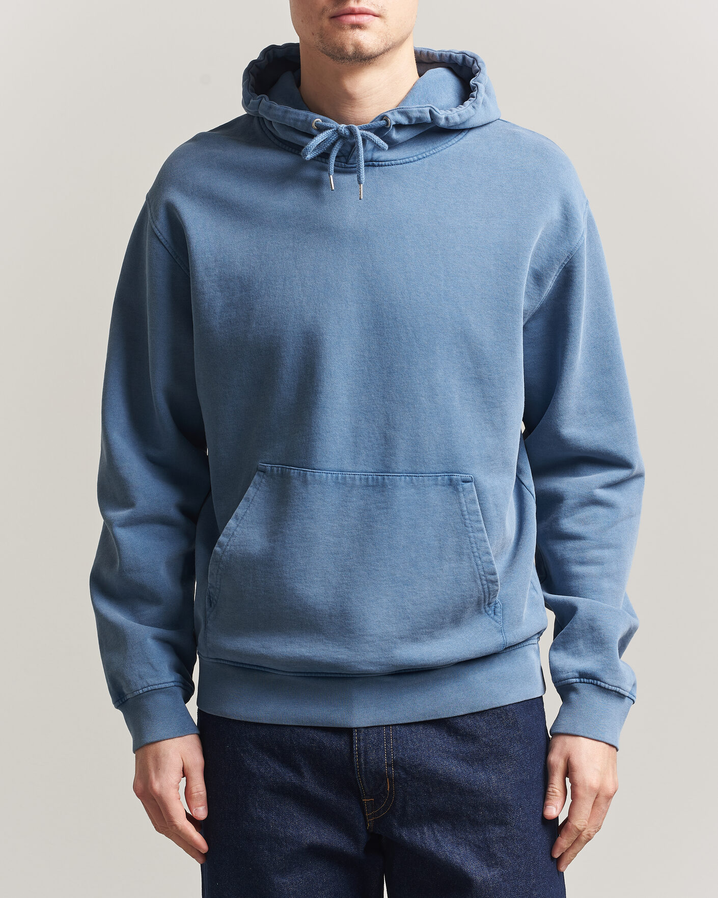 Herren | Pullover | Colorful Standard | Classic Organic Hood Faded Indigo
