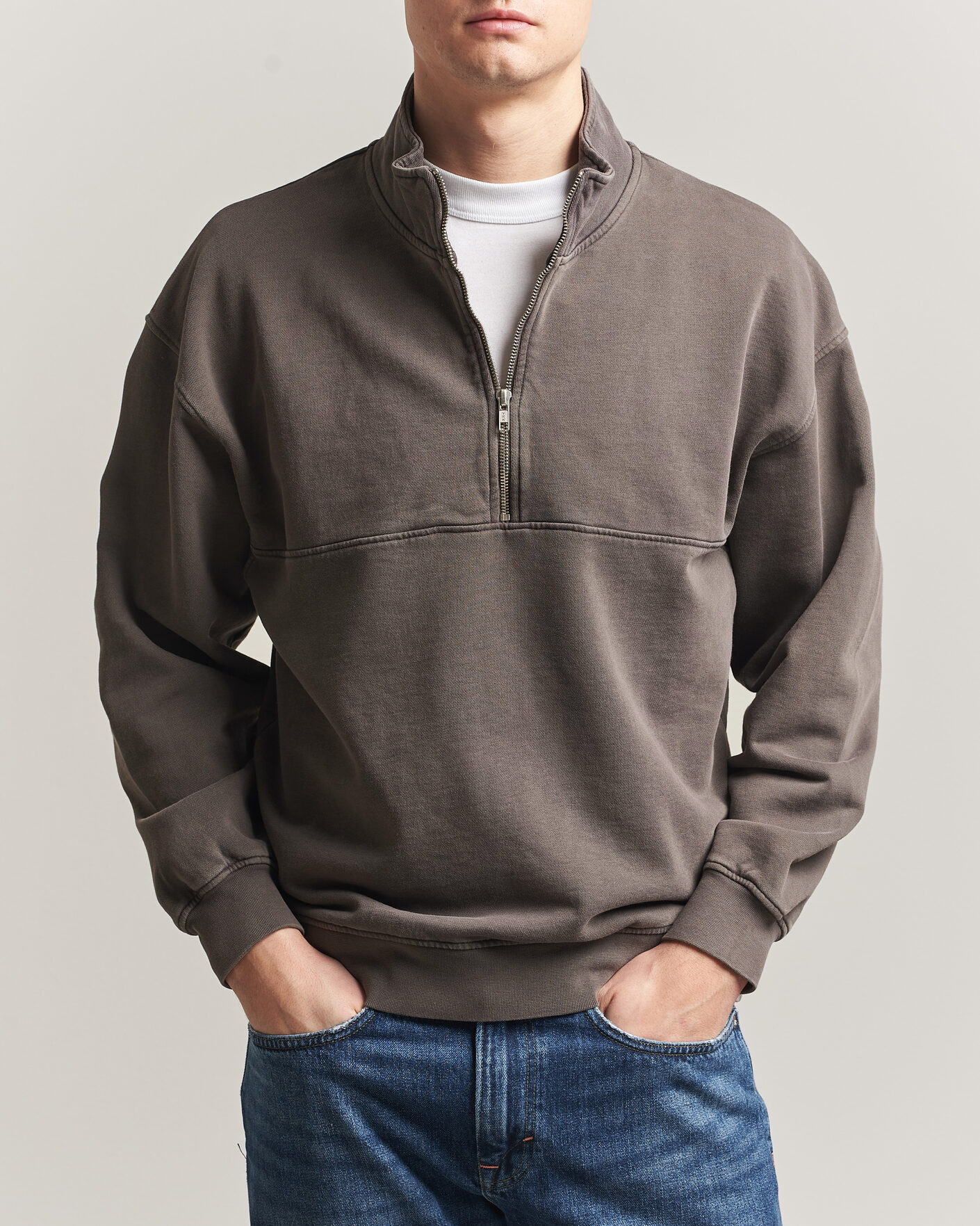 Herren | Pullover | Colorful Standard | Classic Organic Half-Zip Faded Mud