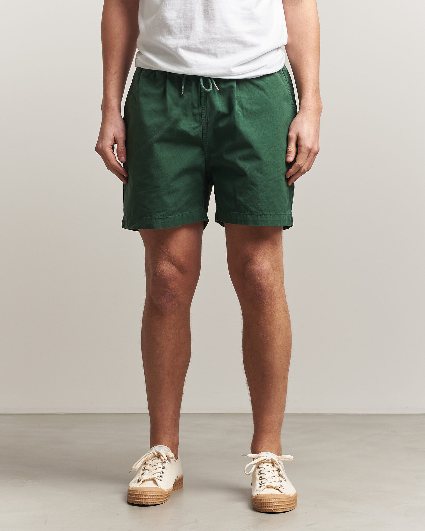 Herren | Shorts | Colorful Standard | Classic Organic Twill Drawstring Shorts Emerald Green