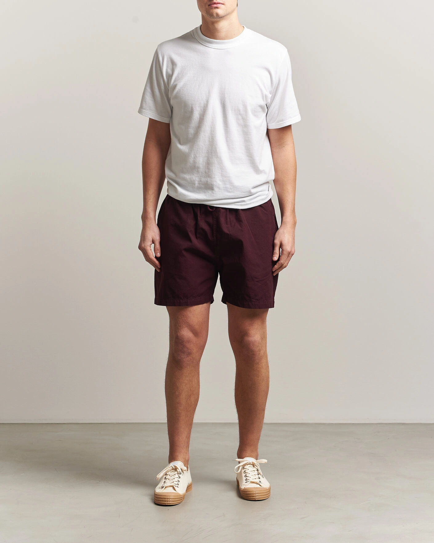 Herren | Shorts | Colorful Standard | Classic Organic Twill Drawstring Shorts Oxblood Red