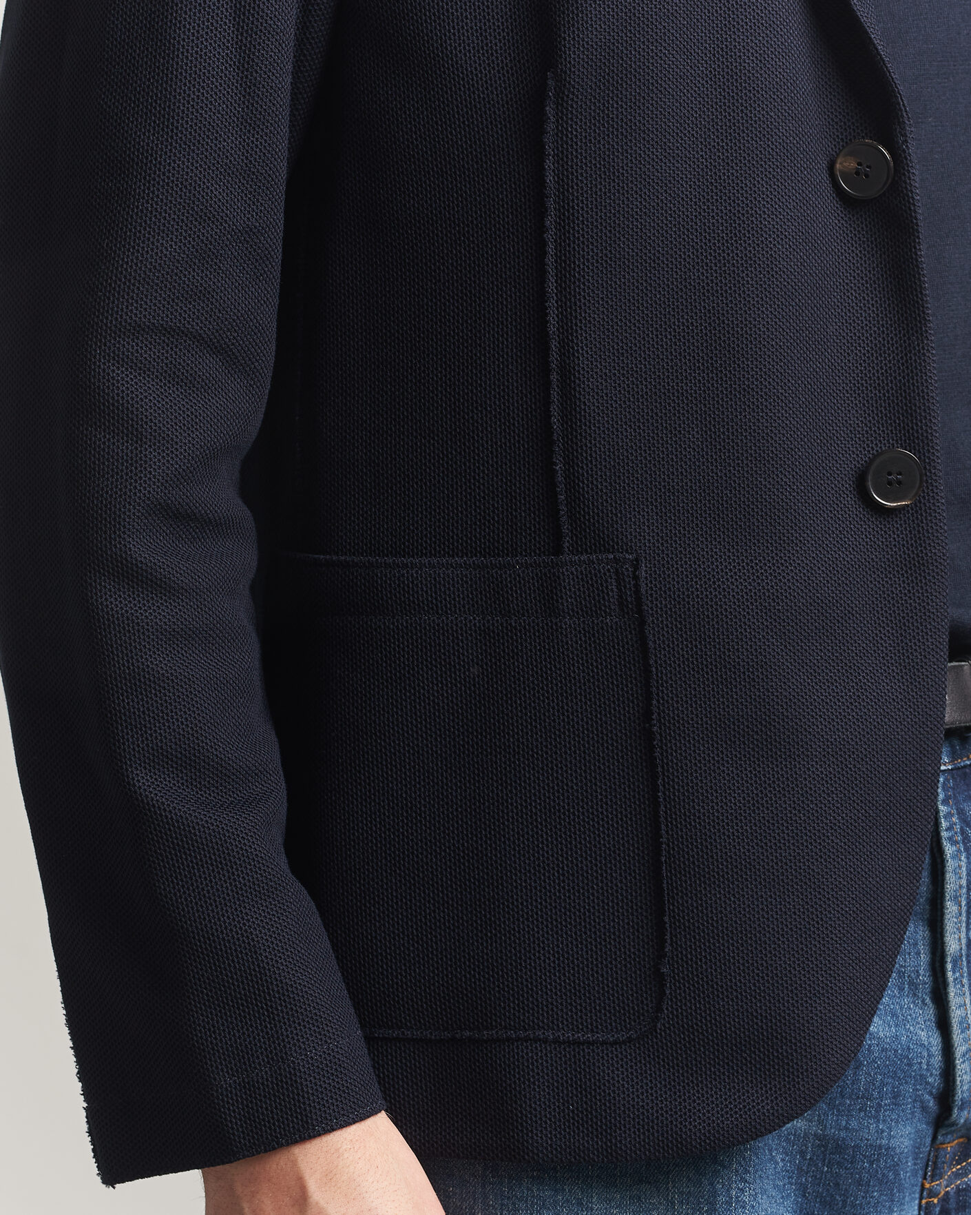 Herren | Sakkos | Harris Wharf London | Loro Piana Honey Comb Blazer Navy Blue
